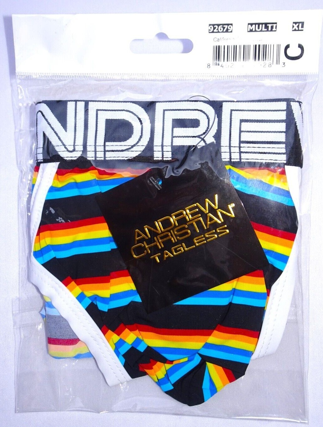 Andrew Christian California Stripe Brief – Almost Naked – 92679 – Multi