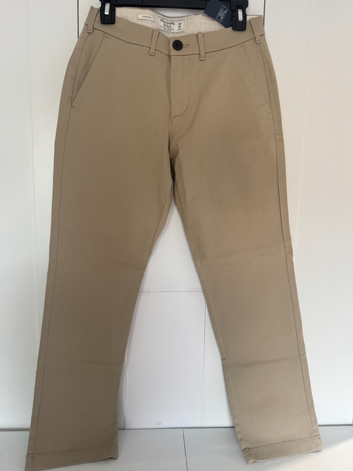 Abercrombie & Fitch Straight Stretch Men’s chino Pants (28×30) Khaki .