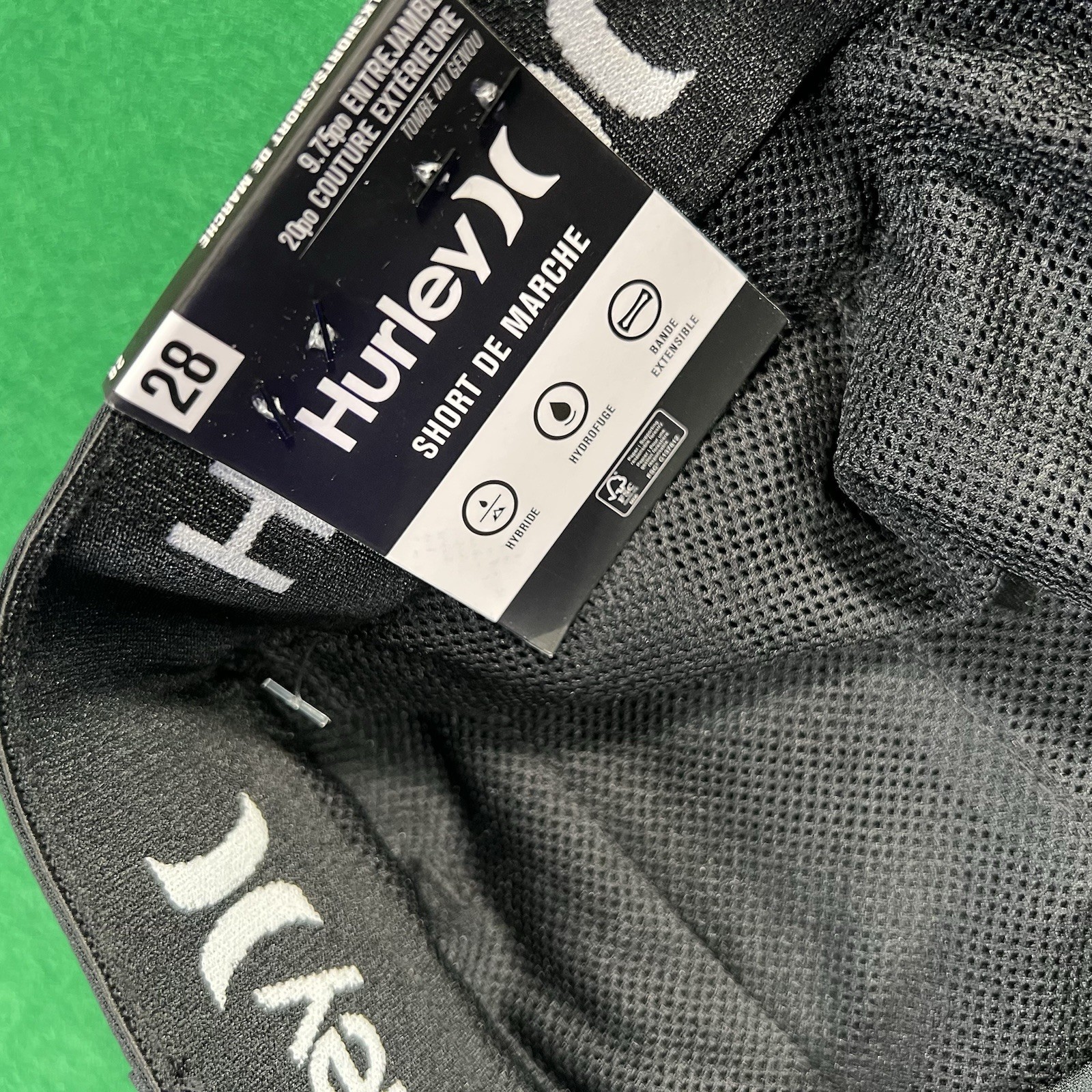 Hurley All Terrain Hybrid Walk Short Black Size 28 9.75 IN Inseam 20 IN Outseam