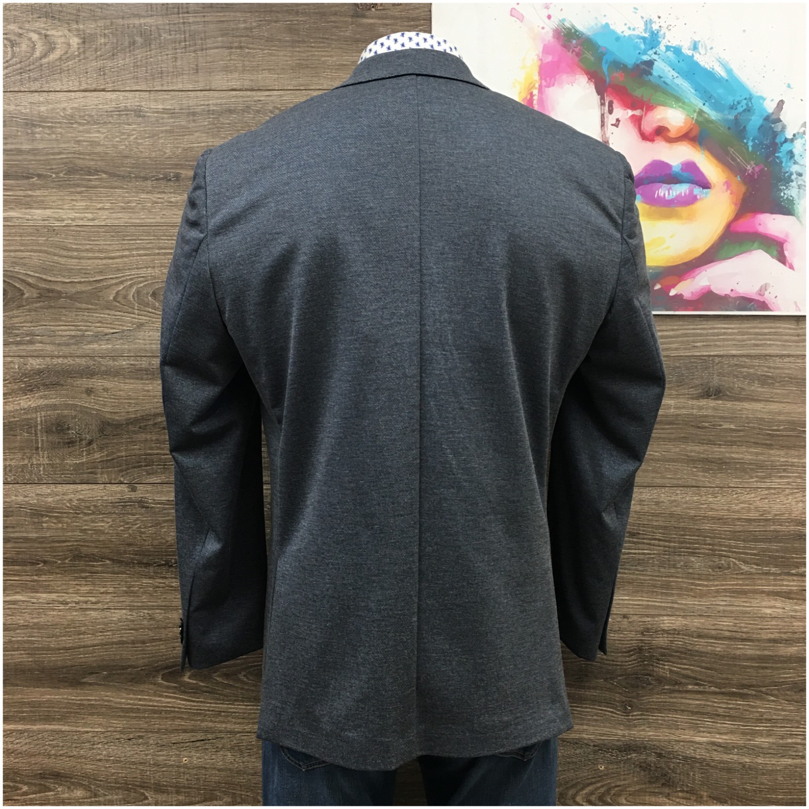 7 DIAMONDS Mens Modern Blazer Sport Coat Casual Jacket Size XL 44R Classic Suit