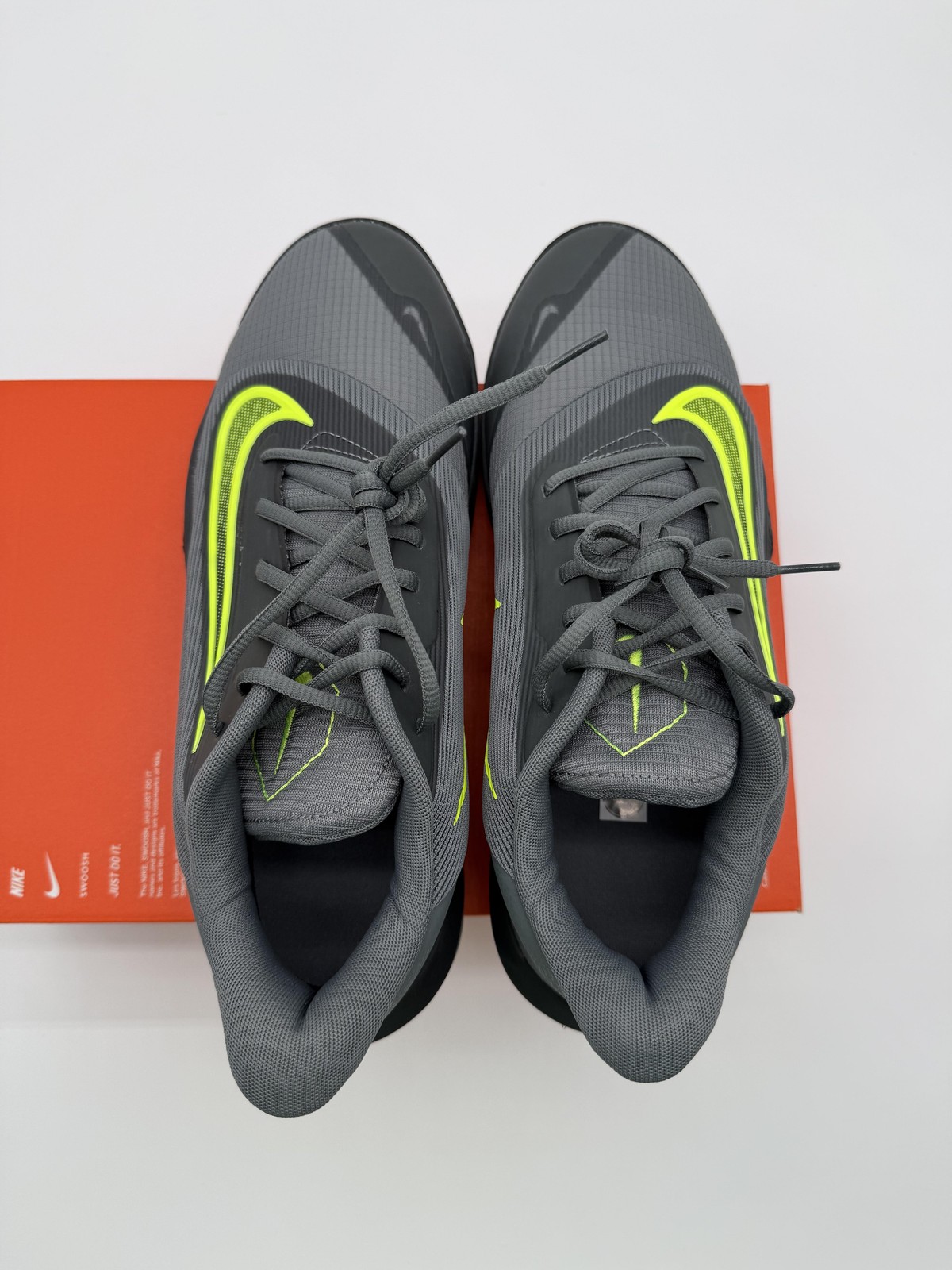New Nike Precision Shoes Men’s Size 12 Gray Volt Basketball Sneakers HJ9153 004
