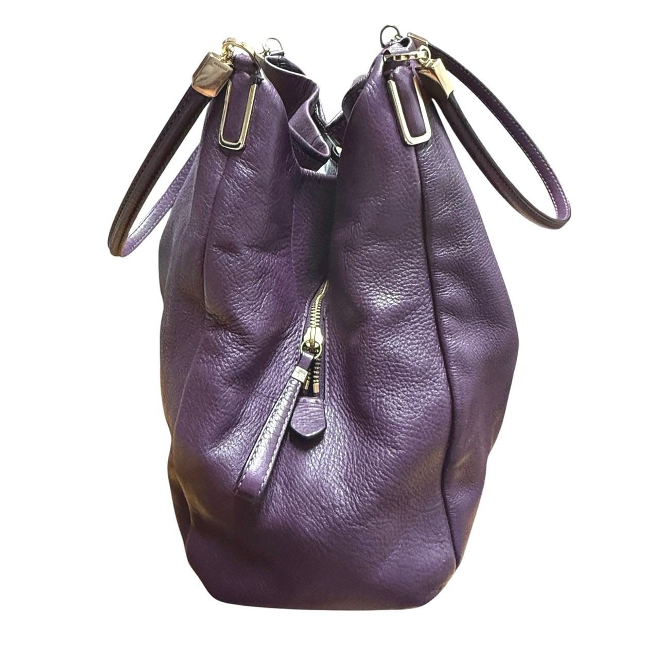 Coach Madison Phoebe Shoulder Hobo Bag 24621 Purple Leather 3 Compartment