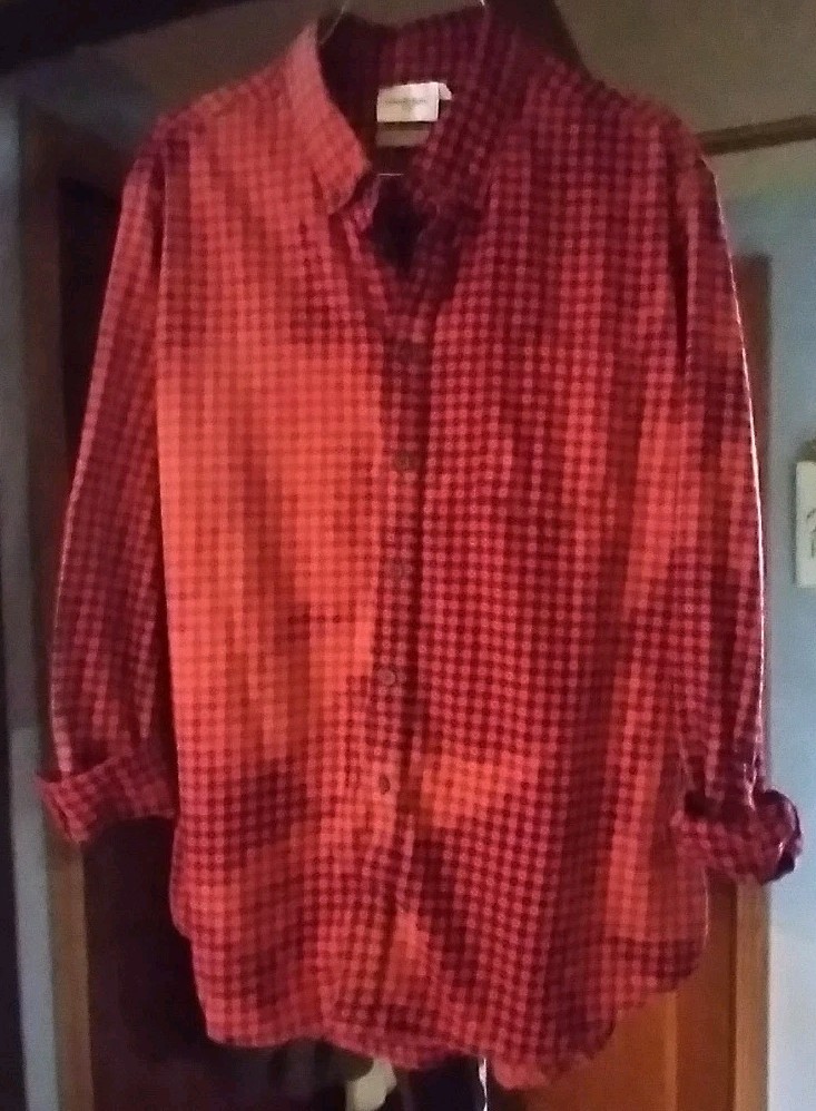 Upcycled Distressed Bleached Flannel Shirt W/ Custom FREDDY KRUGER back Patch