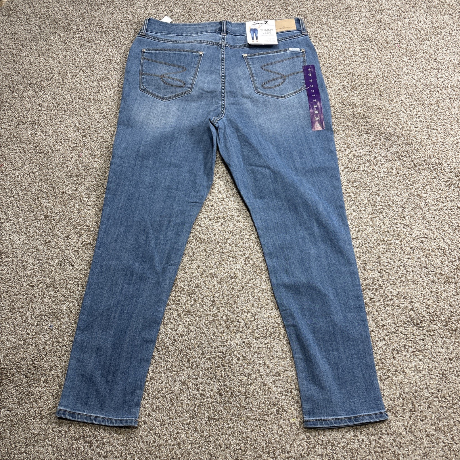 Seven7 Women’s Tummyless Stretch Skinny Jean Size 16 Fits 36 X 29 NEW