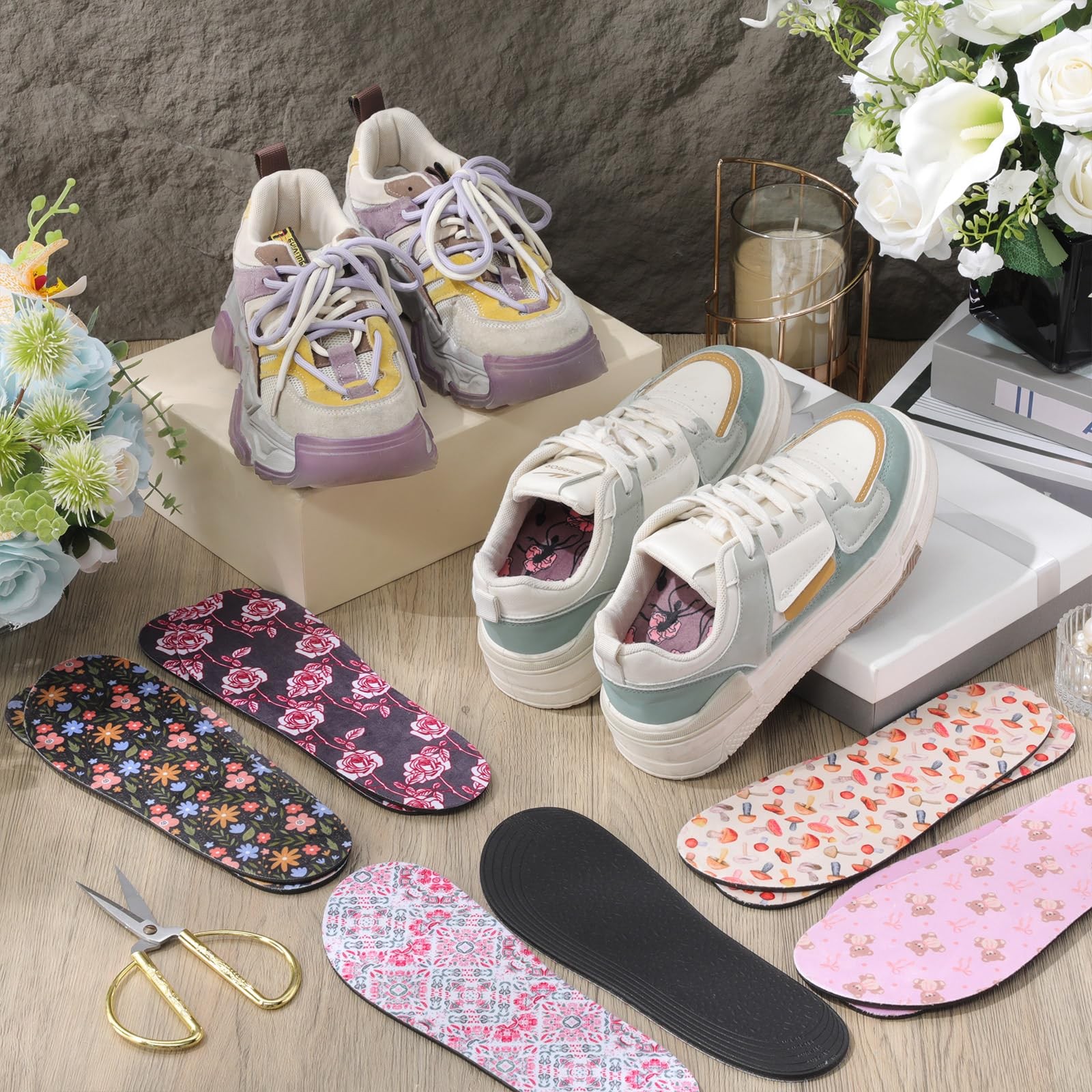 6 Pairs Shoe Insoles for Clog Garden Breathable Shoe Insoles Inserts No Show …