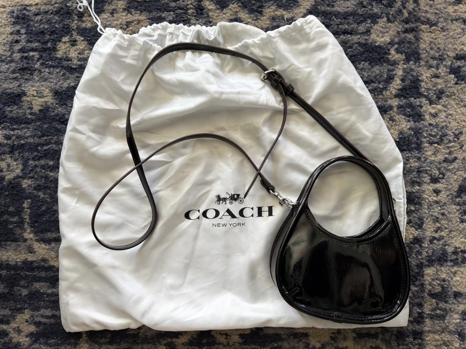 Coach Mini Ergo Bag Crinkle Patent Leather, Coachtopia