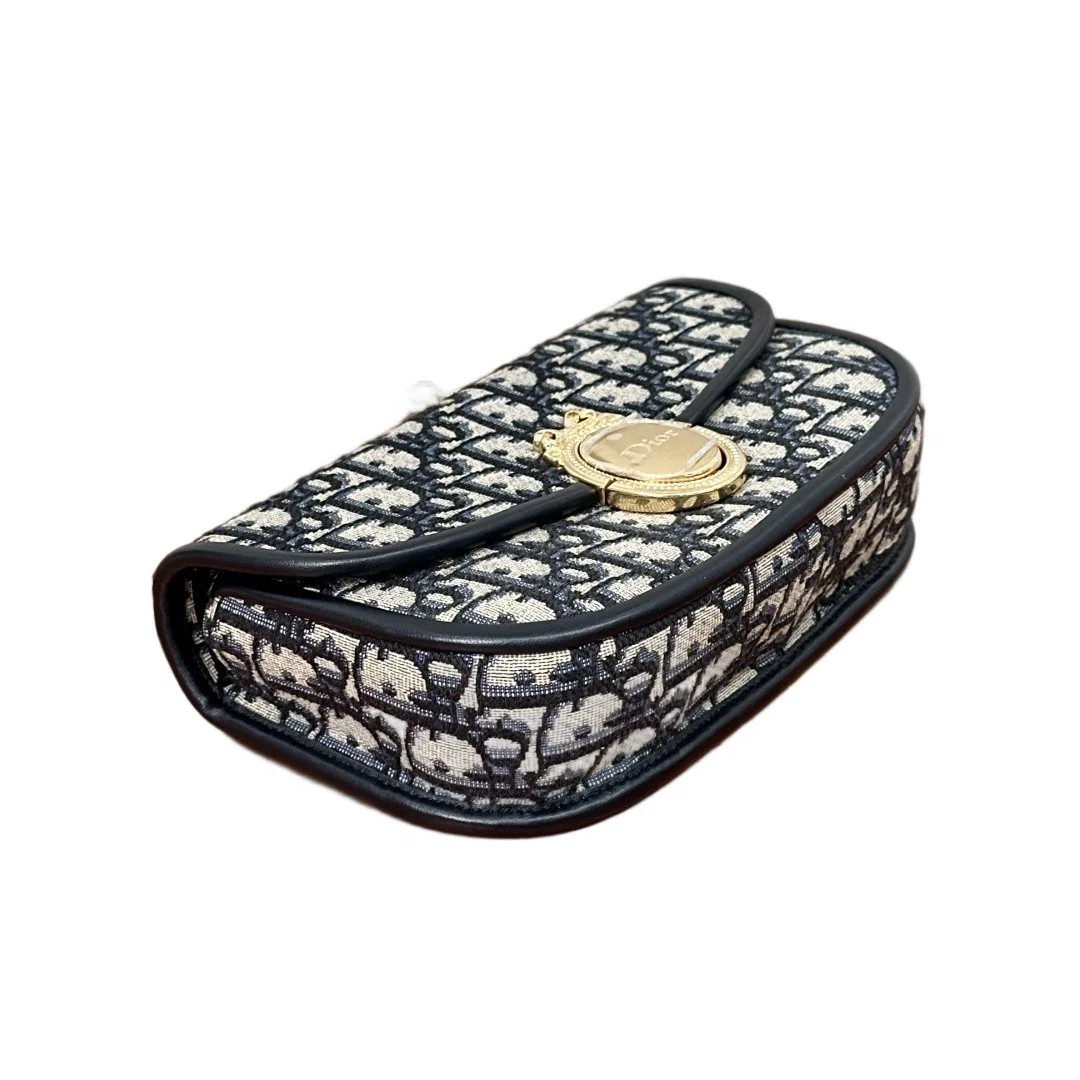 Dior Shoulder Bag Black Beige Navy Oblique (zz072426c4r)