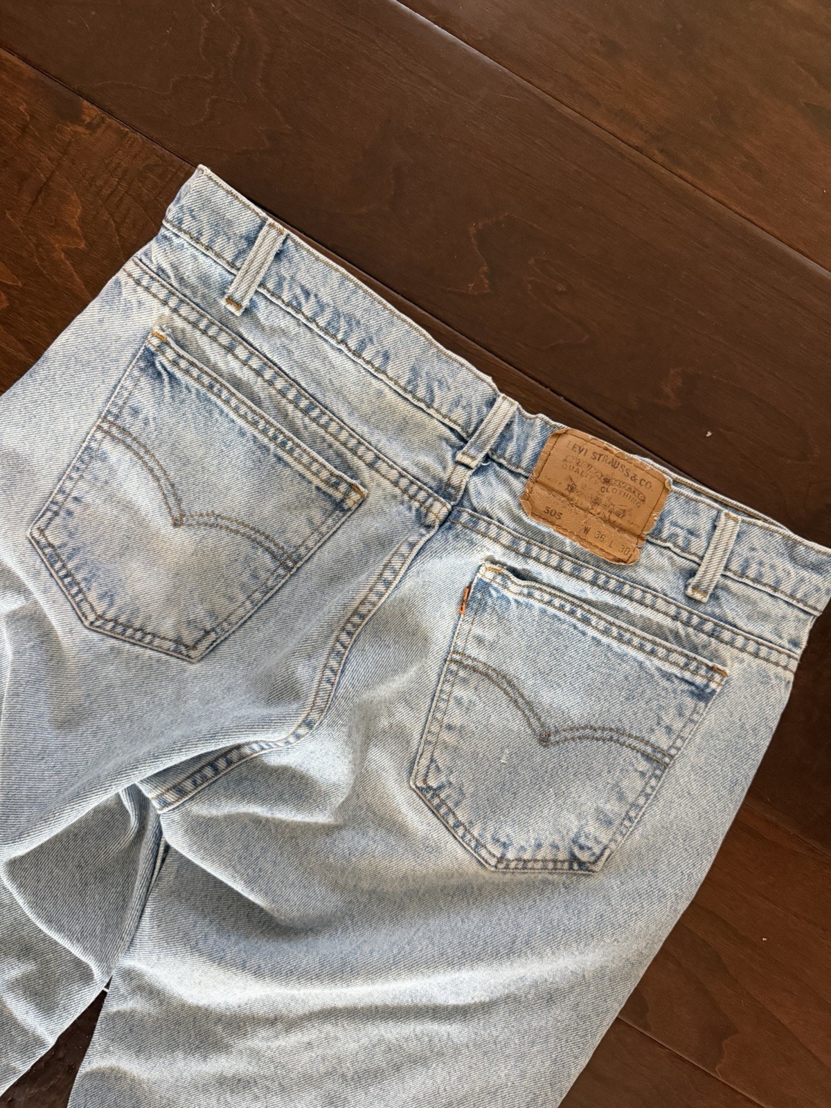 Levi’s Vintage Light Wash Straight Denim Jeans 90s 505 Series Men