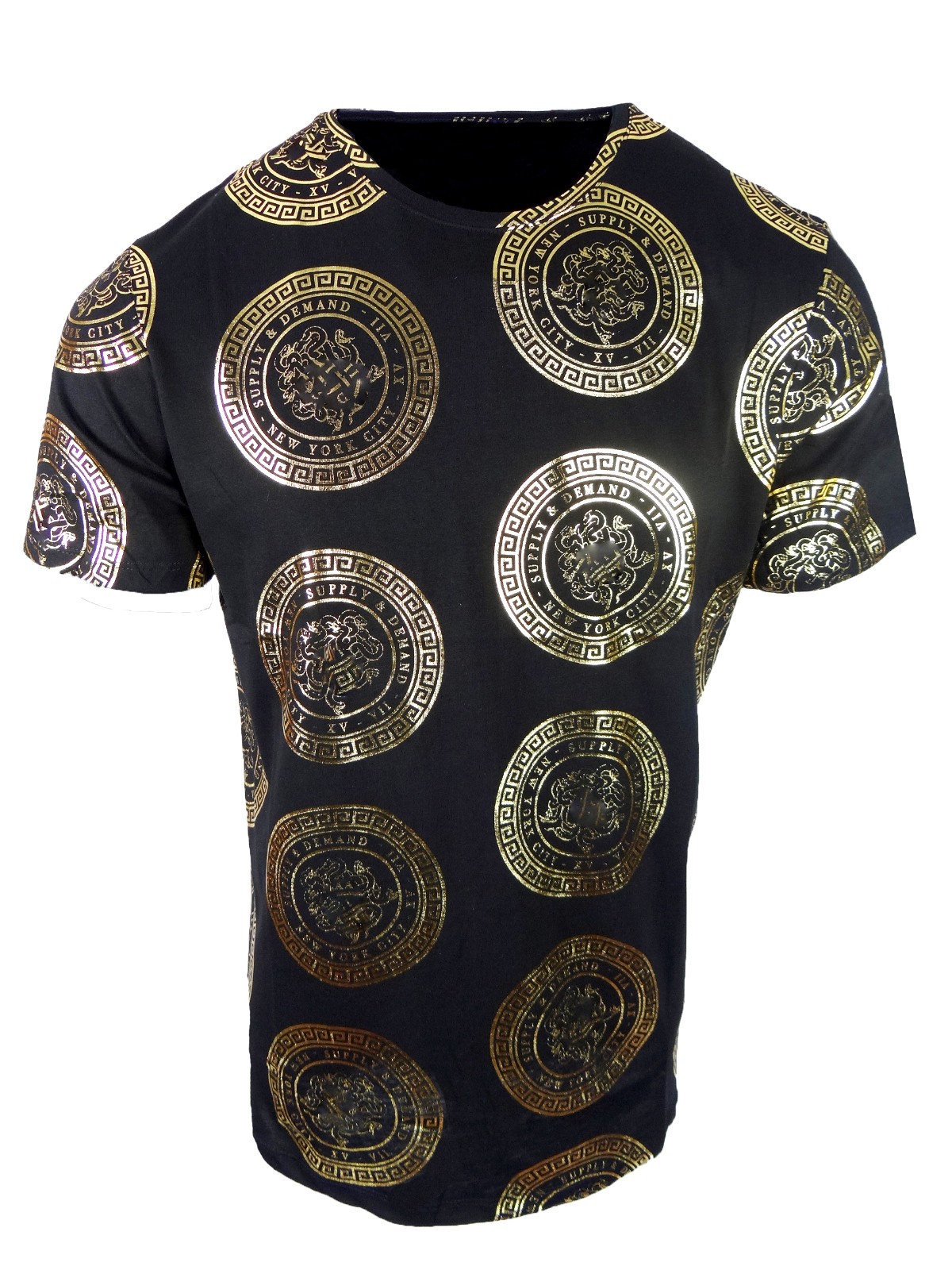 Designer T-Shirt Italian Striped Tropical Floral Tiger Animal Print Men Slim Fit