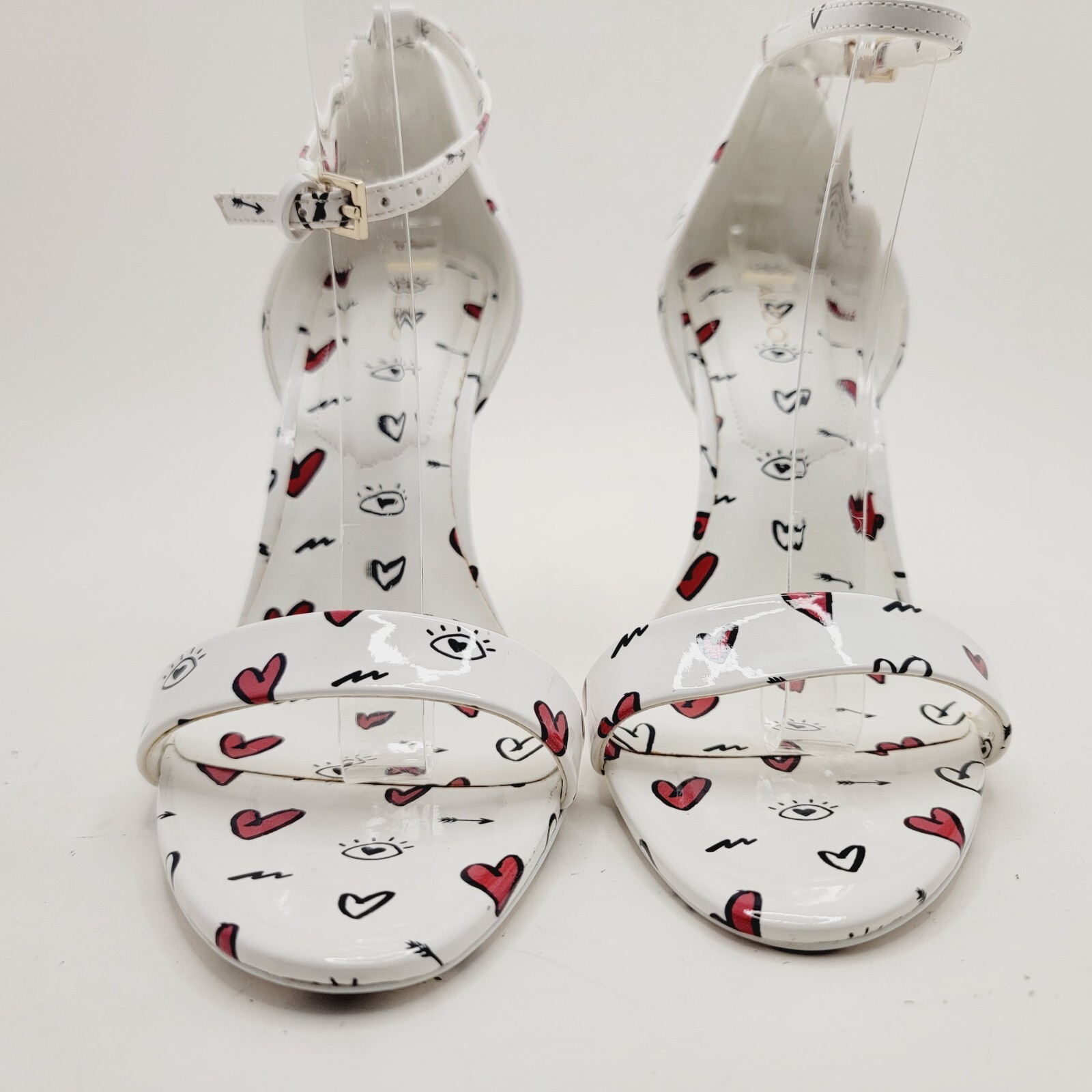 ALDO Brandii Milk Kiss Ankle Strap Sandals Heels Fun Wedding Sz 8