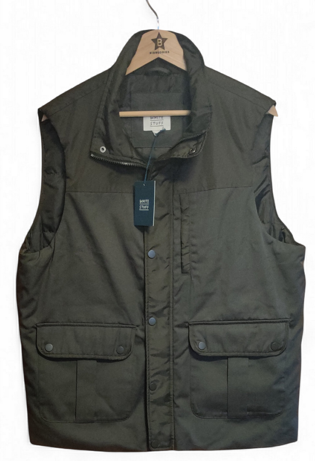 White Stuff Corby Canvas Gillet Body Warmer Size L Grey New With Tags RRP £95