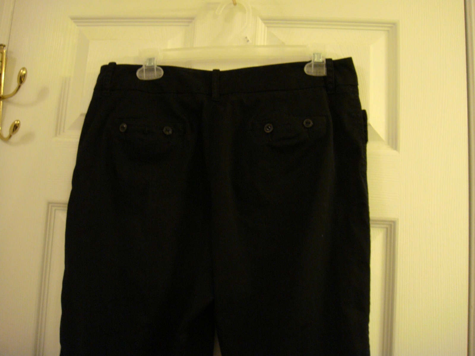 Womens Lifestyle Attitude Black 97% Cotton 3% Spandex Light Weight Capris Siz 10