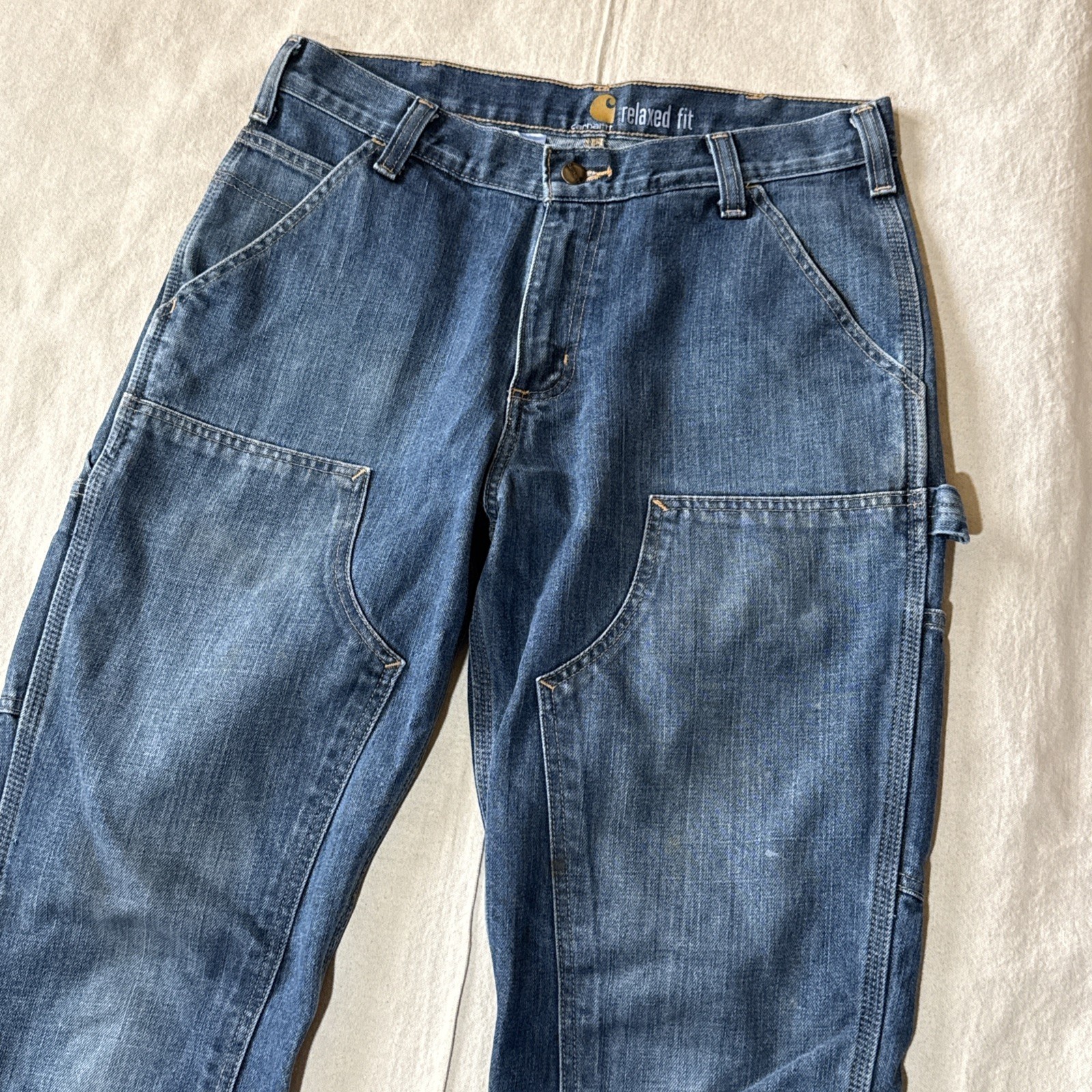 Vintage Carhartt Double Knee Carpenter Jeans Made In Mexico