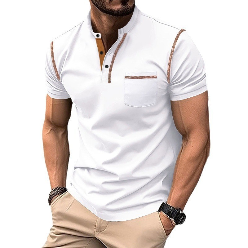 Summer Men’s Color Block Crew Neck T-Shirt