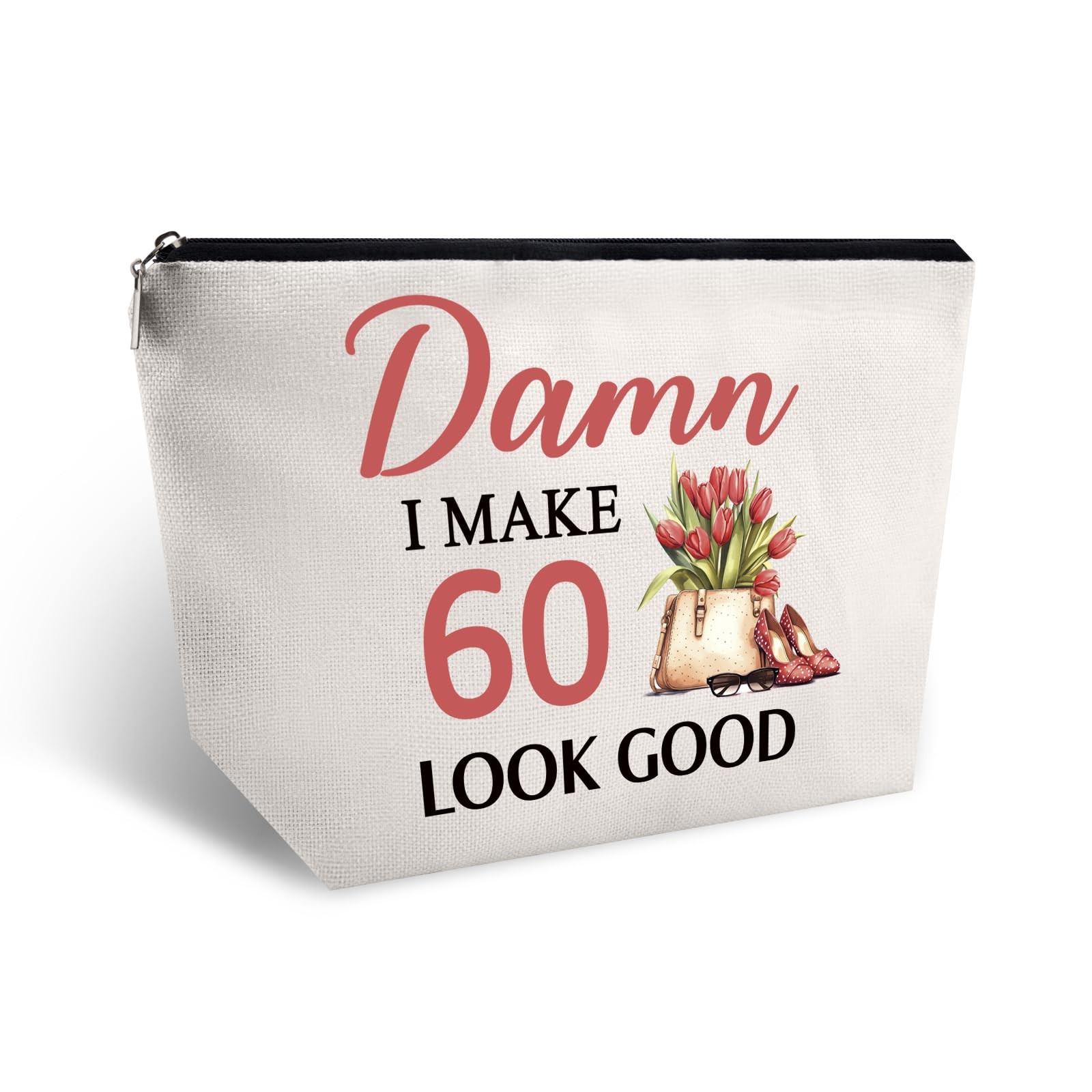 60th Birthday Gifts for Women 60 Year Old Gift Travel Makeup White