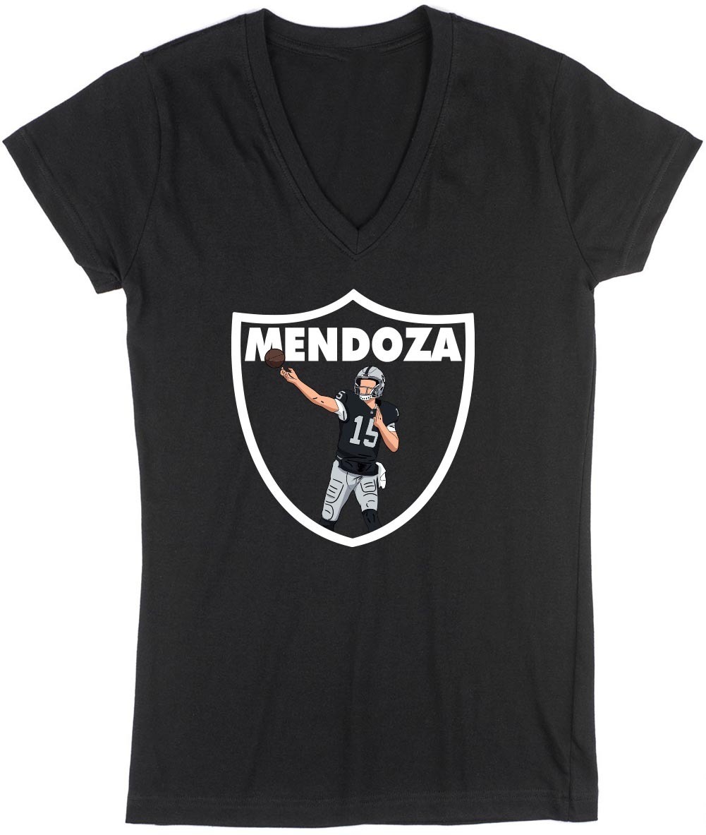 Fernando Mendoza Raiders Logo LADIES V-Neck Shirt T-Shirt