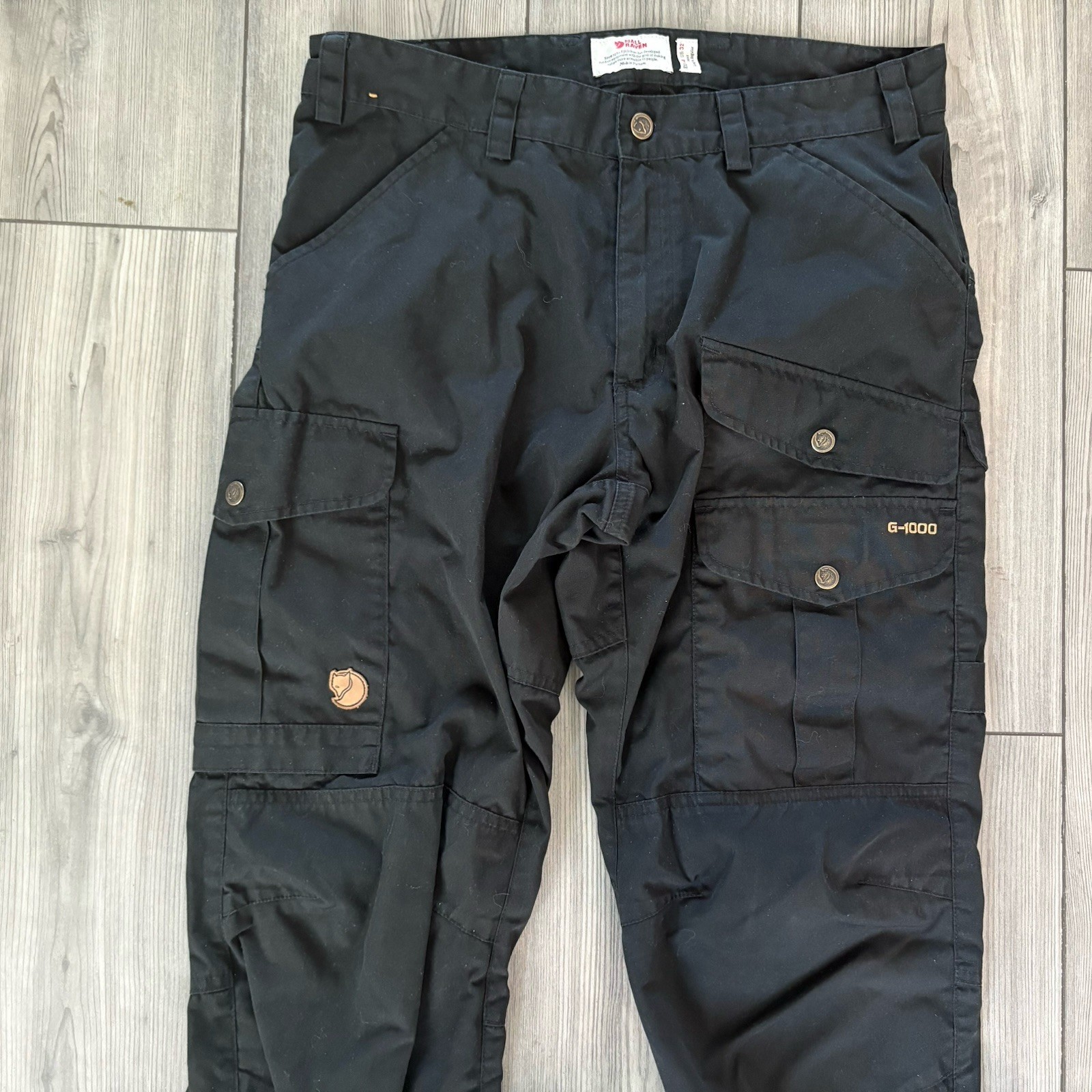 FJALLRAVEN Vidda Pro Cargo Trouser Pants G-1000 Black Men’s Size 32 x 31