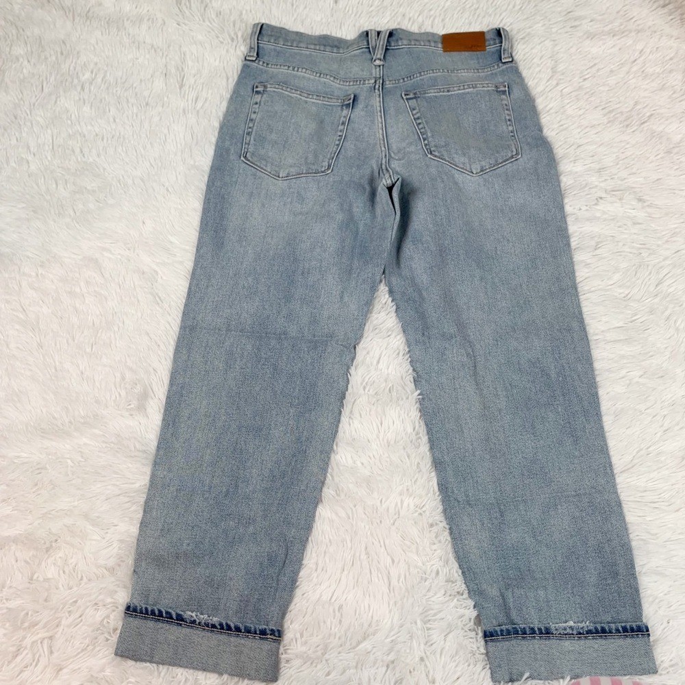 J Crew Slouchy boyfriend jean in Norwich wash floral patchwork blue light wash