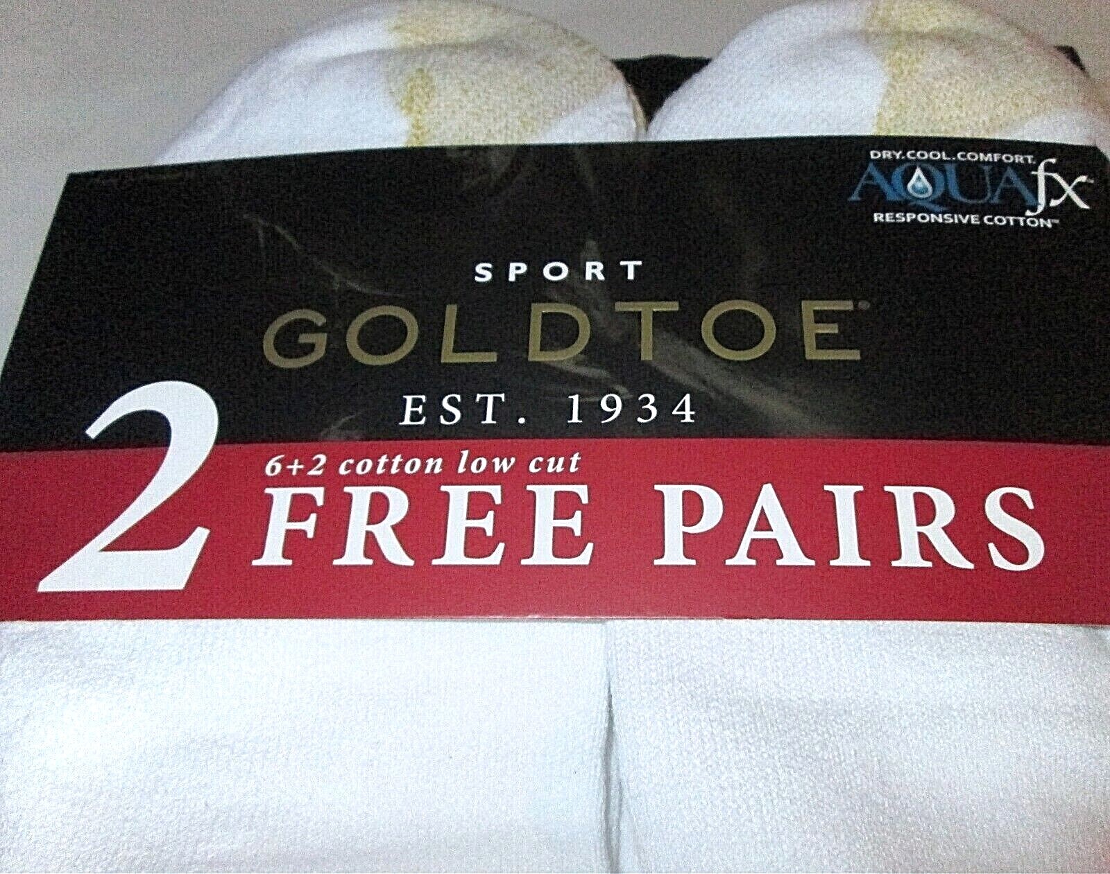 8 Pairs Mens Gold Toe Aqua FX Moisture Dry Cool Comfort Cotton Low Cut Socks