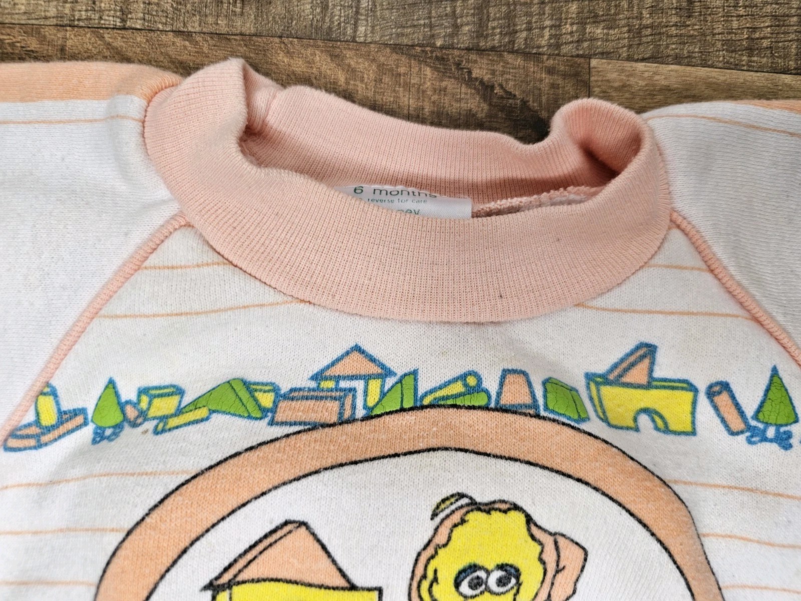 Sesame Street Vintage 1980’s Baby Girl Outfit Size 6 Months Big Bird