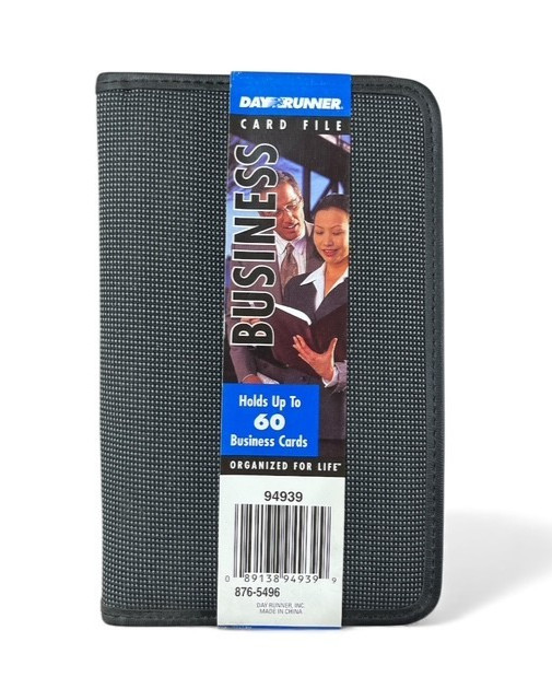 Day Runner Business Card File Holder Up To 60 Cards 94939