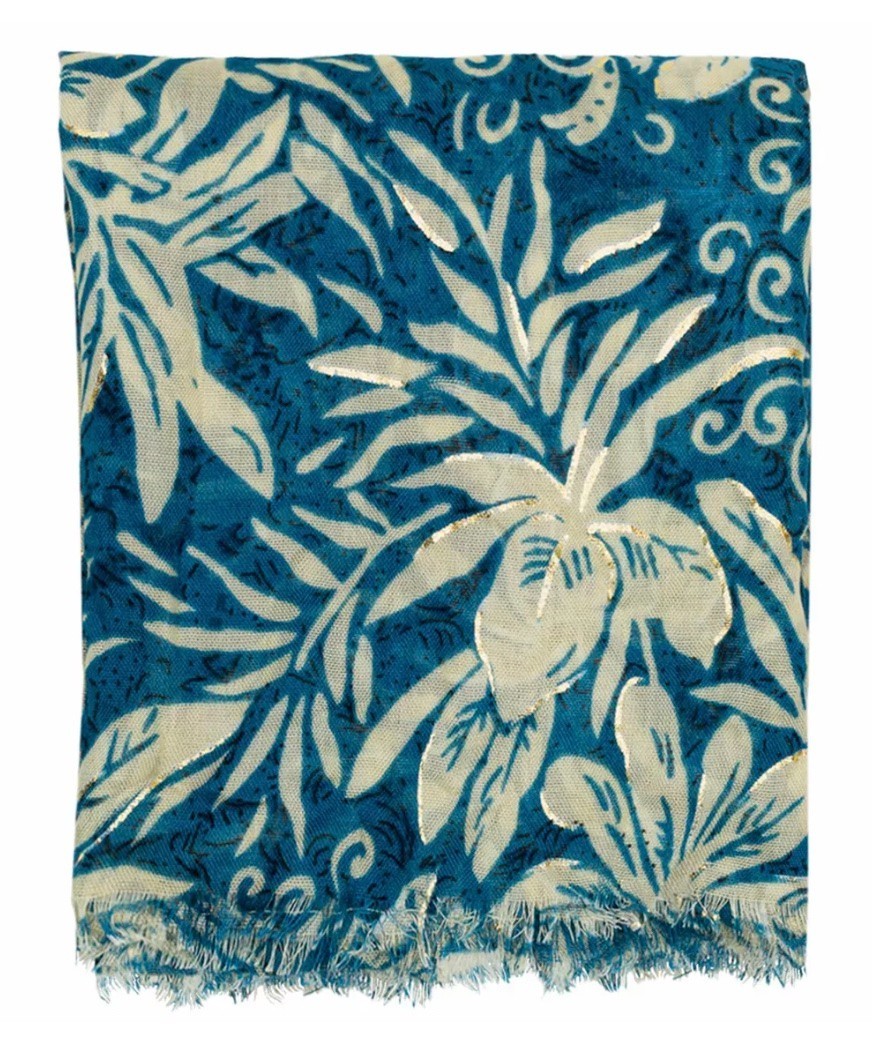 NWT Patricia Nash Greek Floral Rectangular Scarf