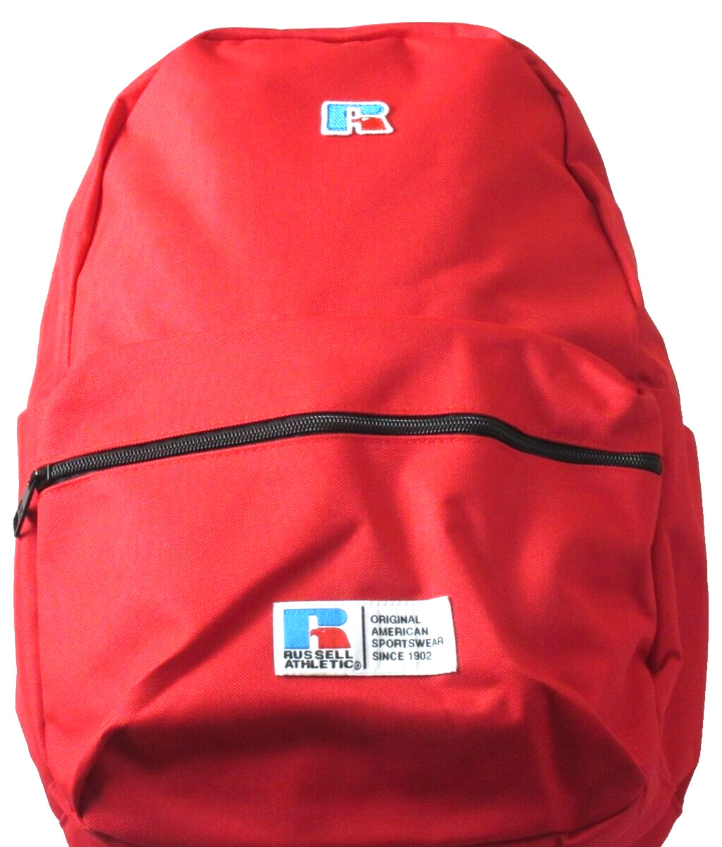 Russell Athletic Since 1902 Classic Backpack Travel Gym Bag Red Black Free Ship