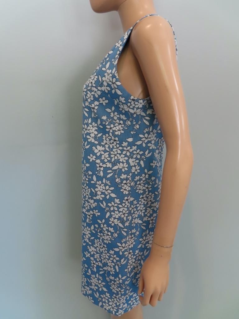 Alice+Olivia Blue Cornflower Floral Print Clyde A-Line Mini Dress Size US 12