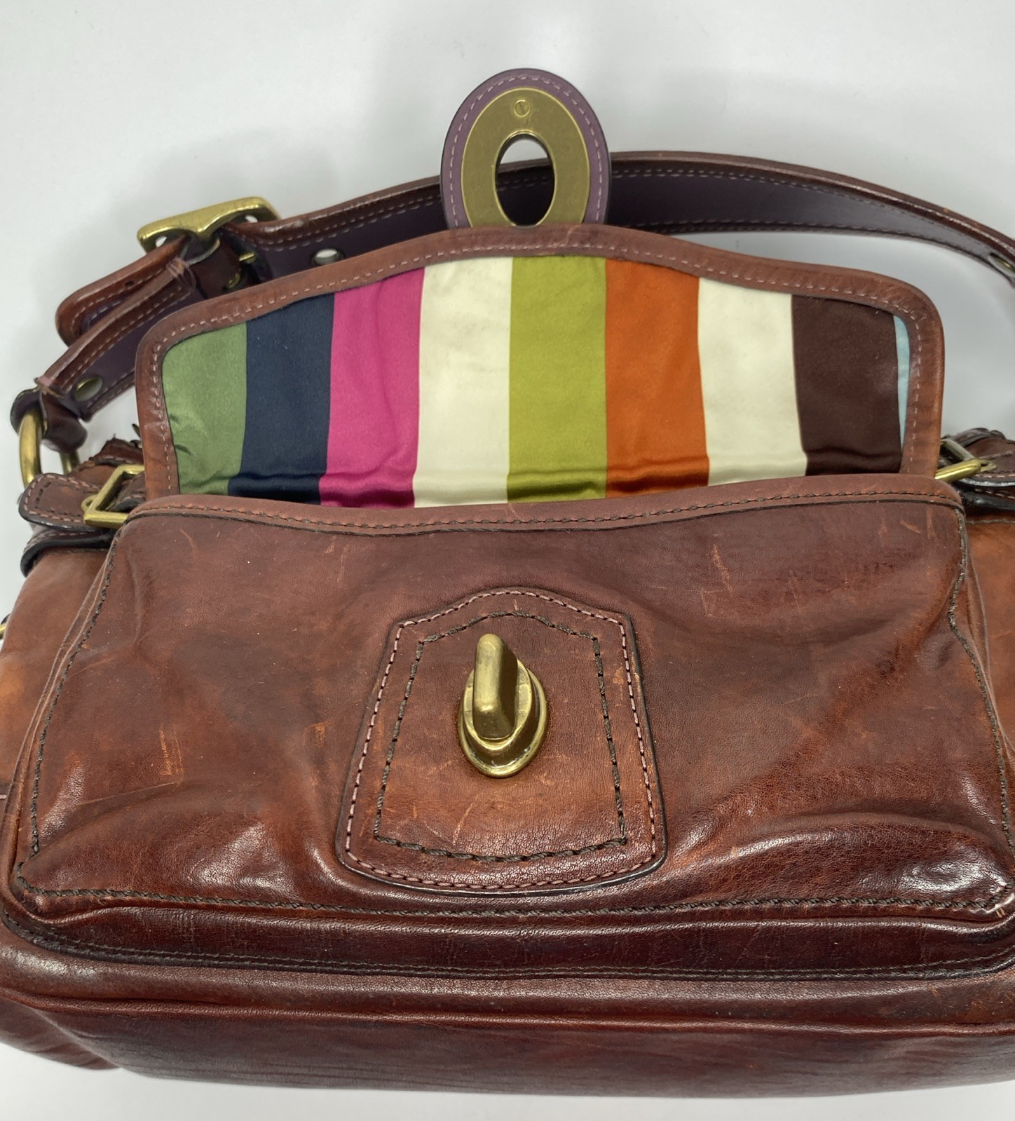 Coach Legacy 65th Anniversary #11127 Brown Leather Shoulder Bag Brass Vtg READ