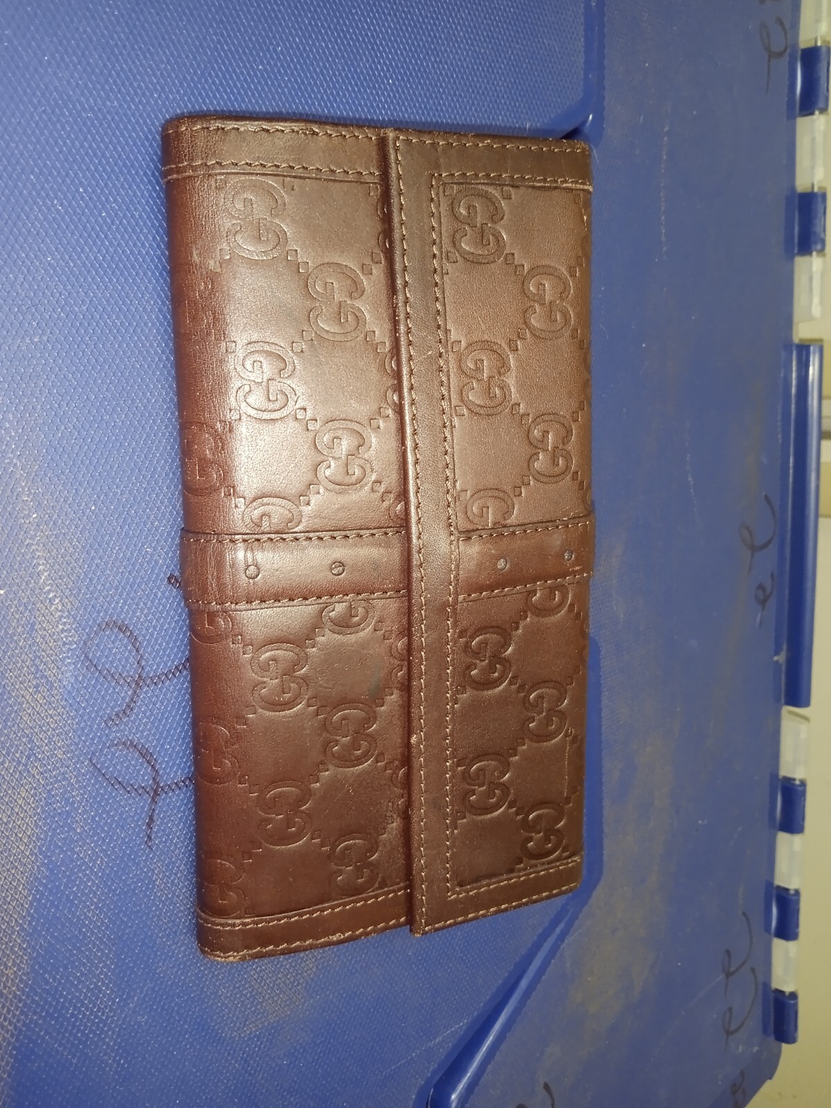 GUCCI Authentic Horse bit Brown Genuine Leather Wallet w/ Original Inserts $699