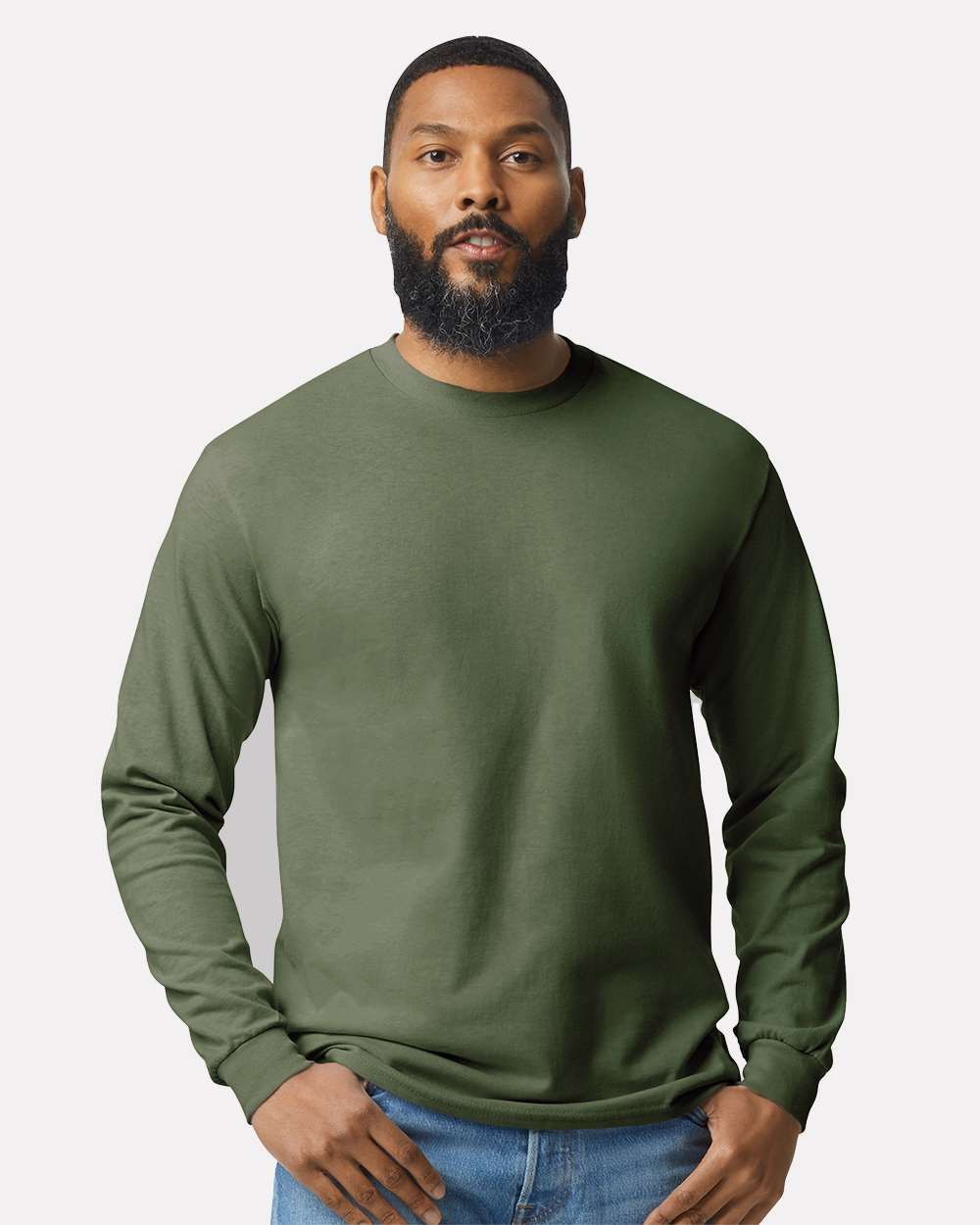 Fierce Wolf Face Wilderness Outdoor Wildlife Nature Long Sleeve T-Shirt