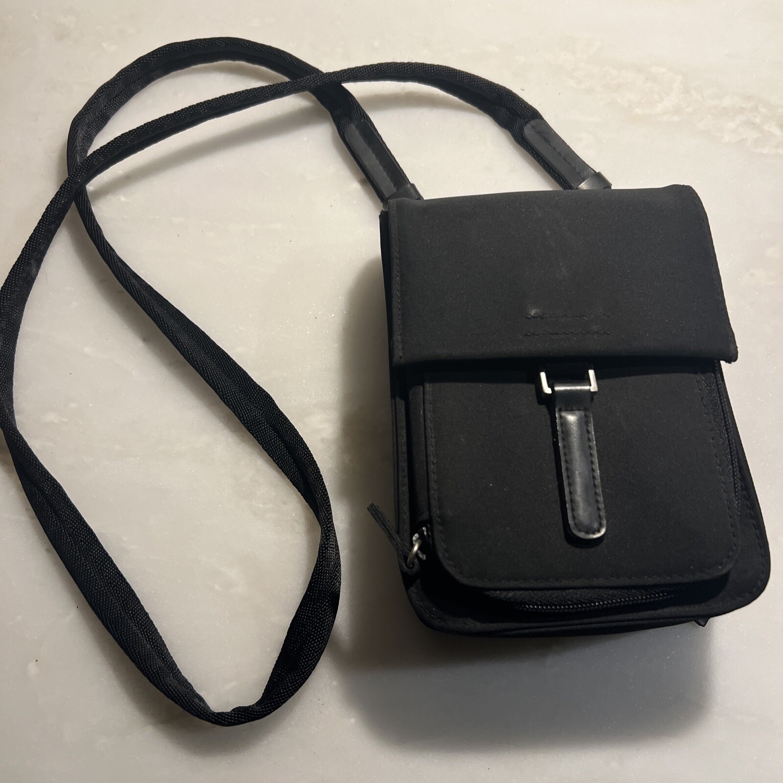 Worthington Small Crossbody Bag Black On Black Approximately 5x7x2-1/2 Compact
