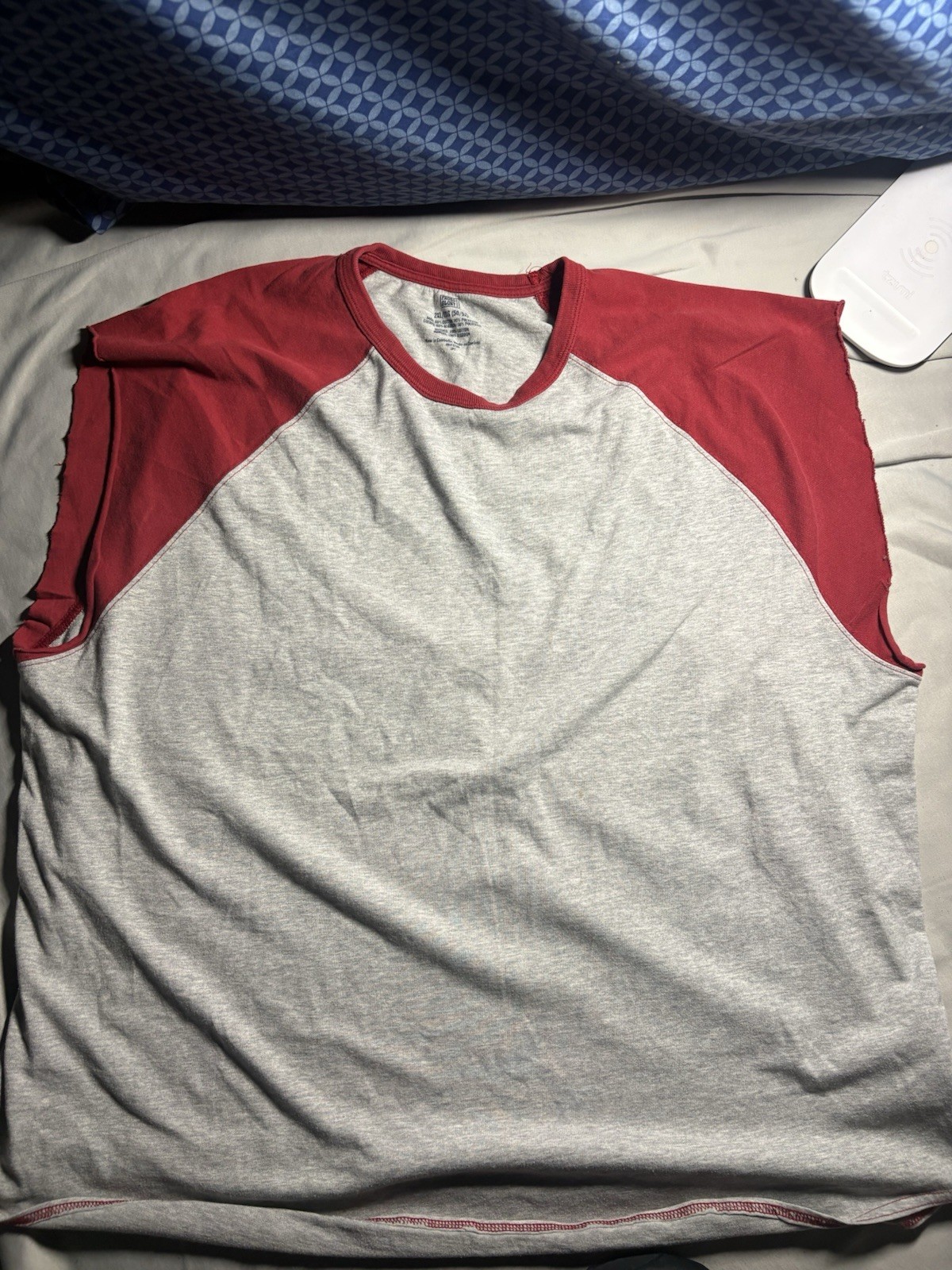 Roper Glory Men’s 2XL Gray/Red Raglan Ringer Crew Neck Short Sleeve T-Shirt
