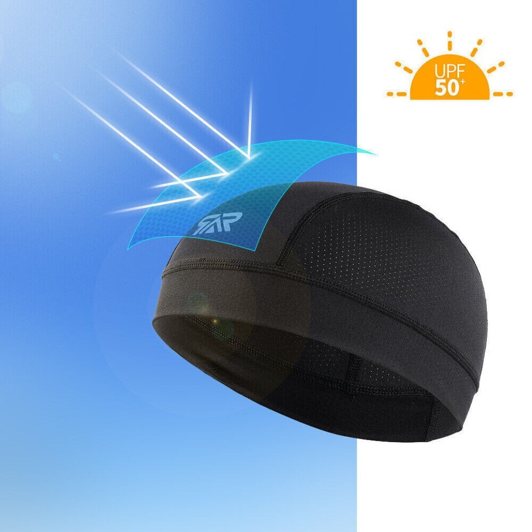 Cooling Moisture Sweat Wicking Dome Skull Cap Helmet Liner Bald Sport Beanie Hat