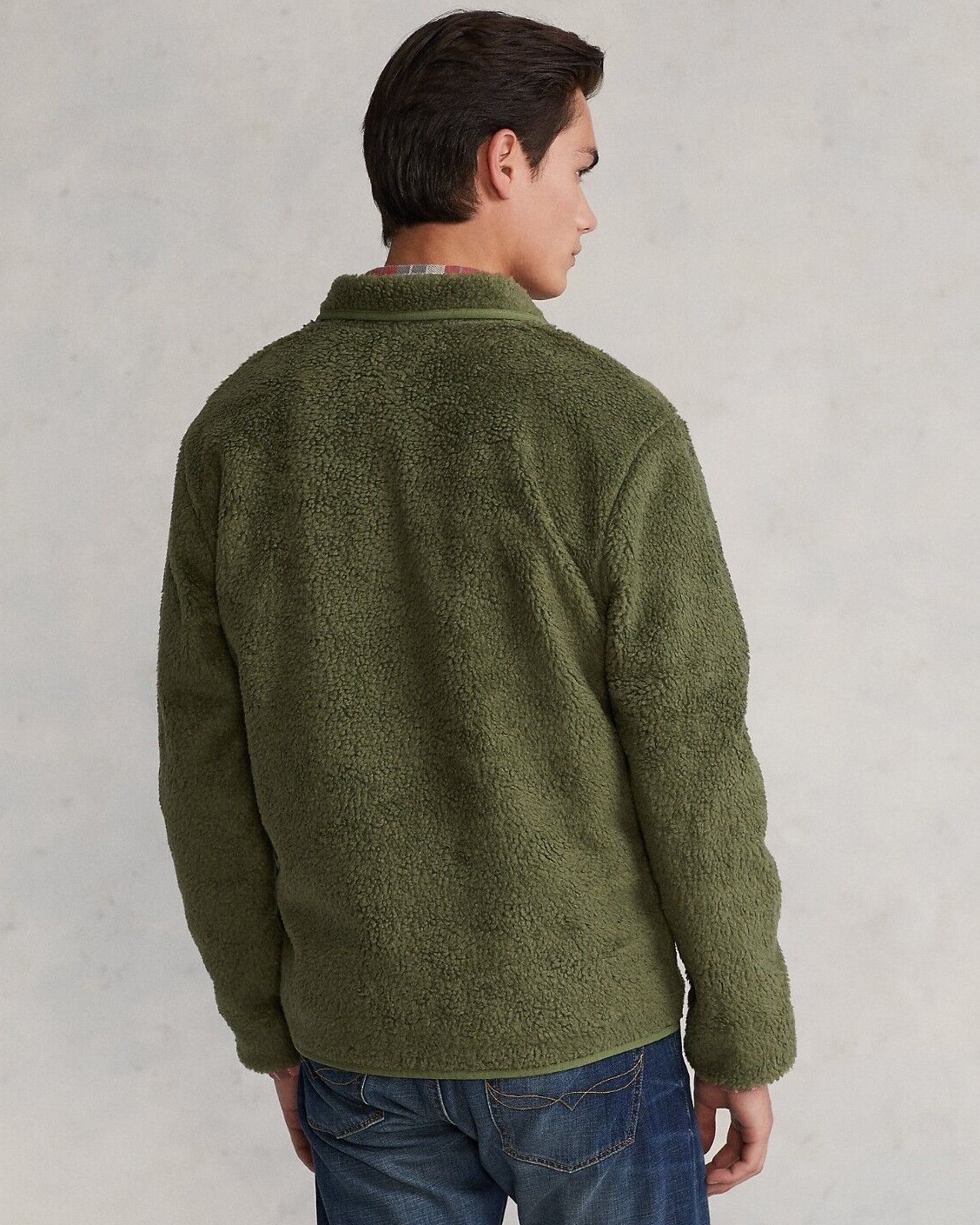 Polo Ralph Lauren Military US Army Base Camp Training Sherpa Fur Fleece Jacket
