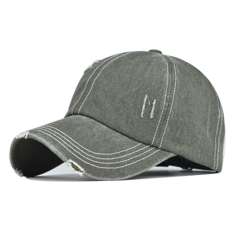 Men Dyed Washed Retro Cotton Hat New Plain Polo Style Baseball Ball Cap Women