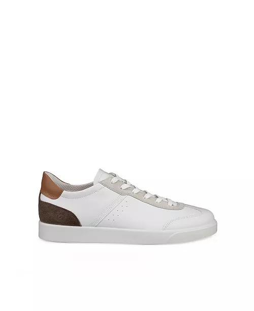 ECCO Men’s Street Lite Retro Sneaker White Gravel Cashmere EU 43 Size 9 – 9.5 US