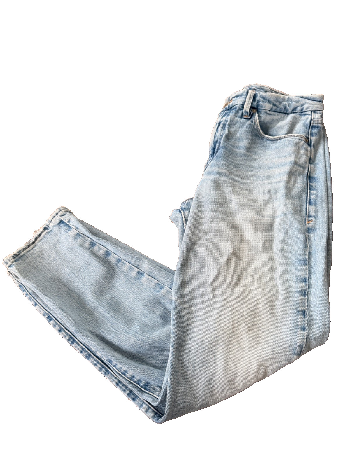 Good American The Weekender Good Girlfriend High Rise Denim 6/28 Light Wash