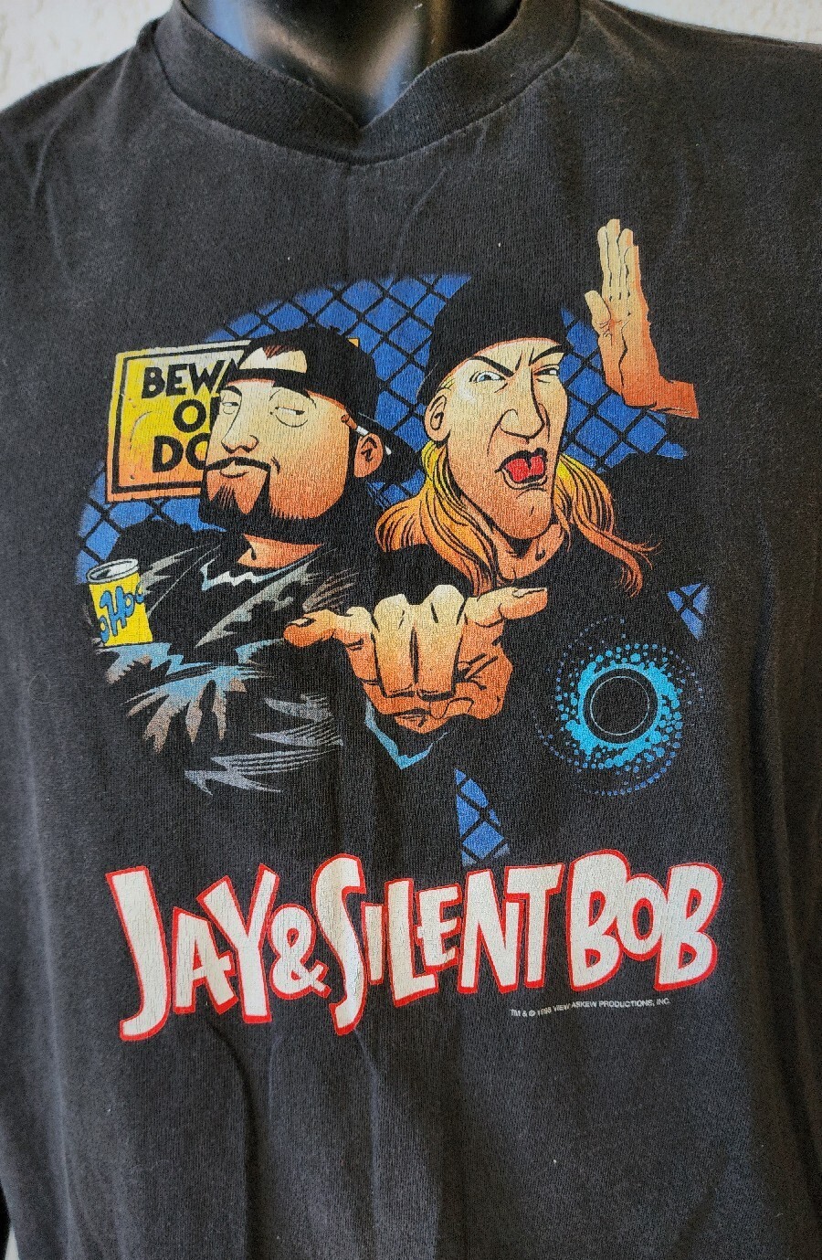 Vintage 1998 Jay and Silent Bob Kevin Smith T-Shirt Dogma Clerks View Adult XL