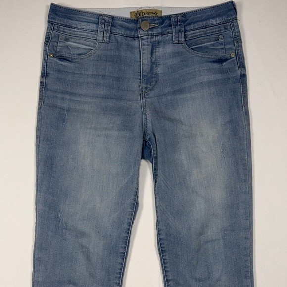 Democracy Ab Technology Light Wash Straight Leg Jeans Womens 6 Elastic Waist