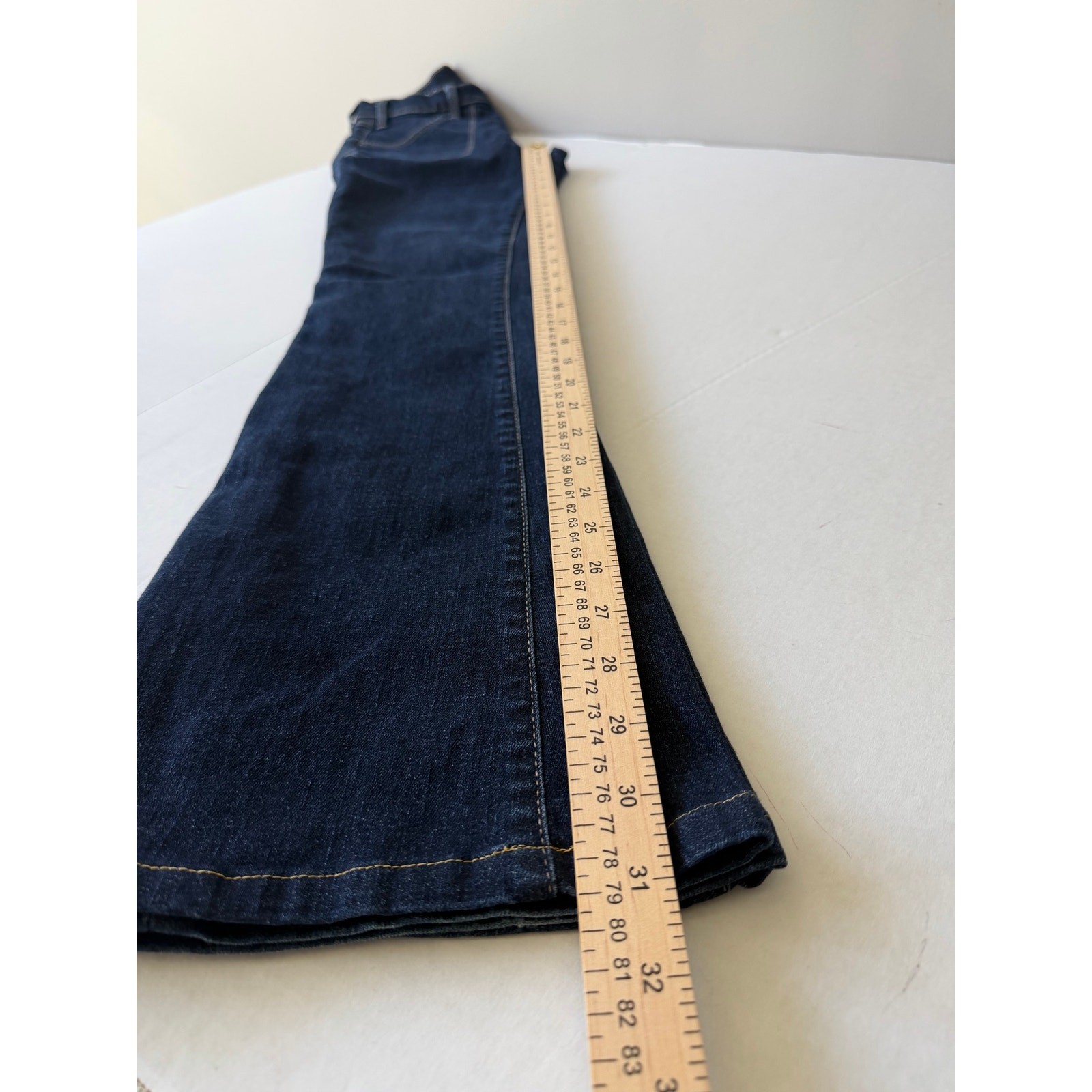 GAP Womens Size 27 High Rise Resolution Skinny Flare Jeans ark Wash Side ZIpper