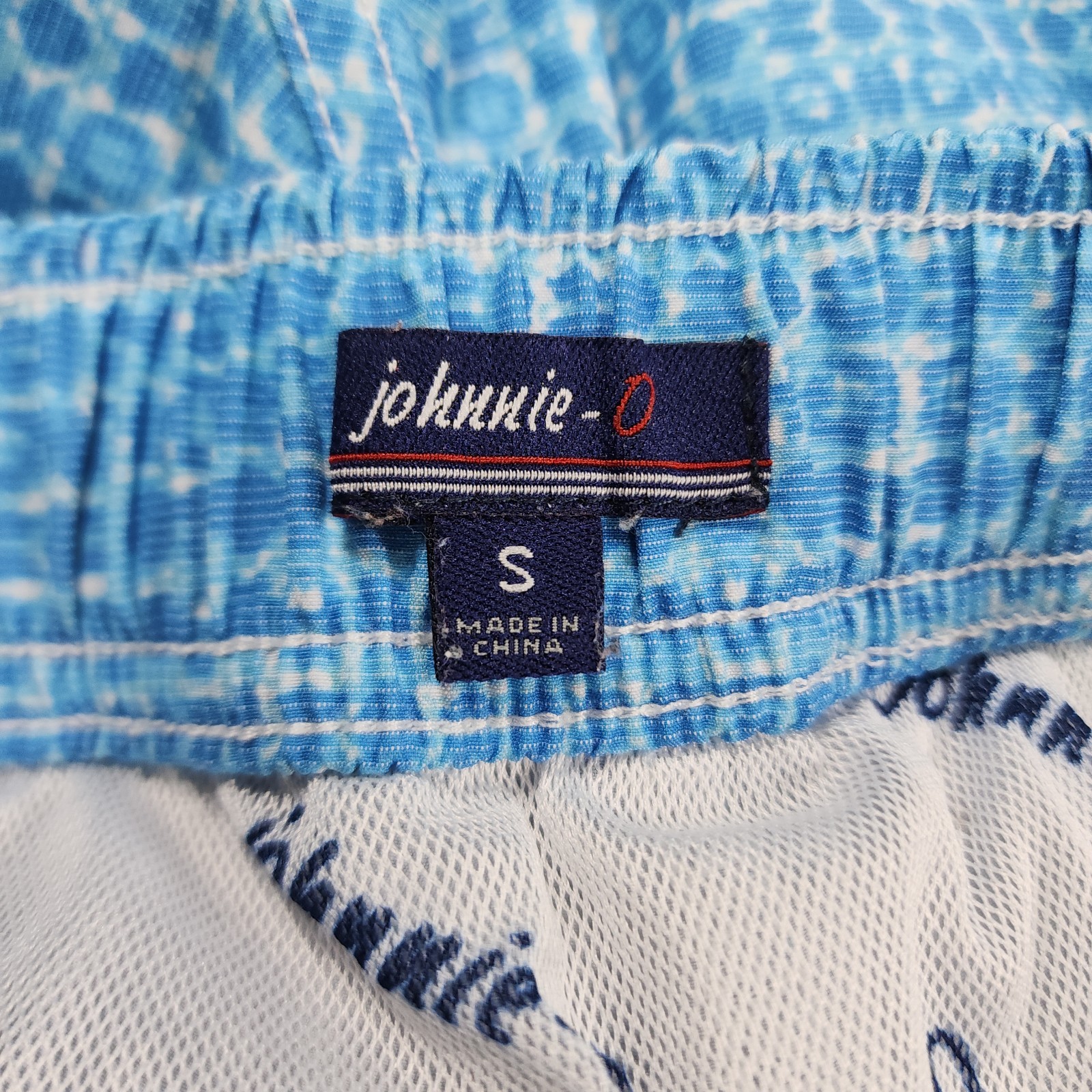 Johnnie O MENS SIZE S Mallon Swim Surf Shorts Fully Lined Laguna Blue