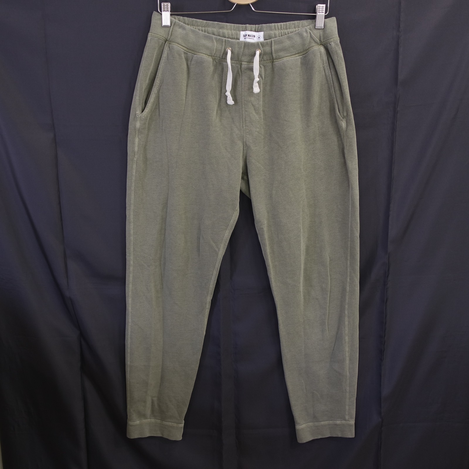 Buck Mason Sweatpants Mens Size M Olive Brushed Loopback Heavyweight Casual