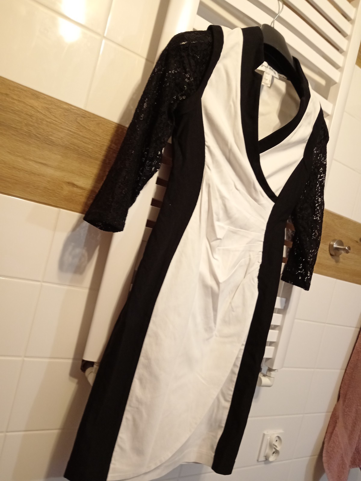 Joseph Ribkoff Cocktail Dress Black and White Made in Canada Size M US 8 / UK 1