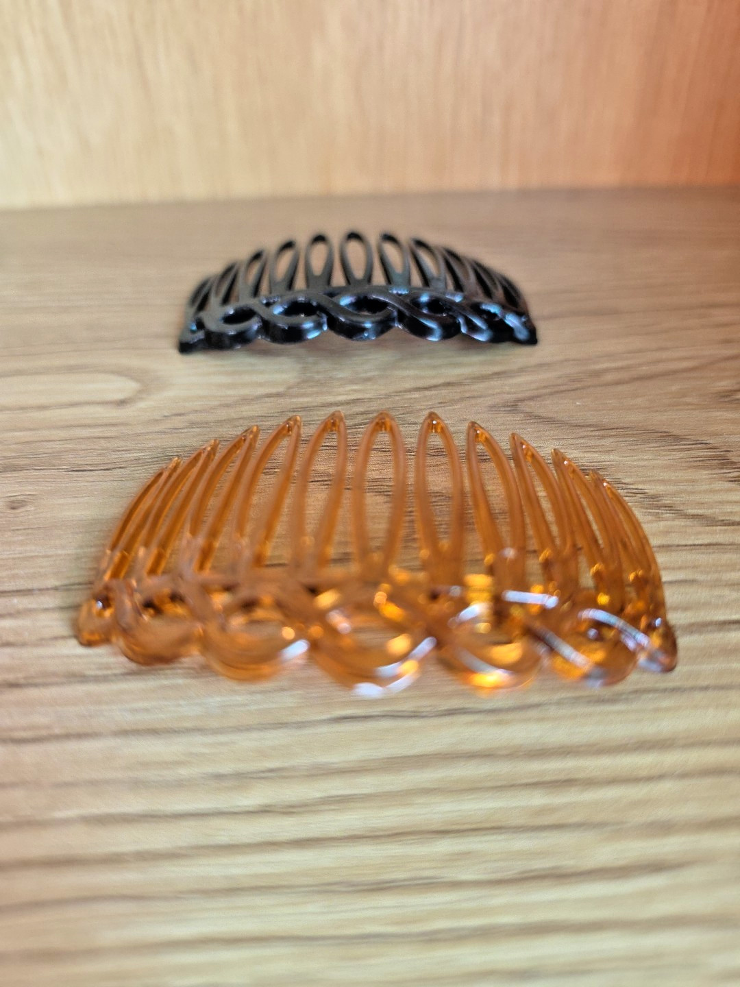 set pack 7 all Black plastic 3″& 2.5″long hair accessory side comb french twist