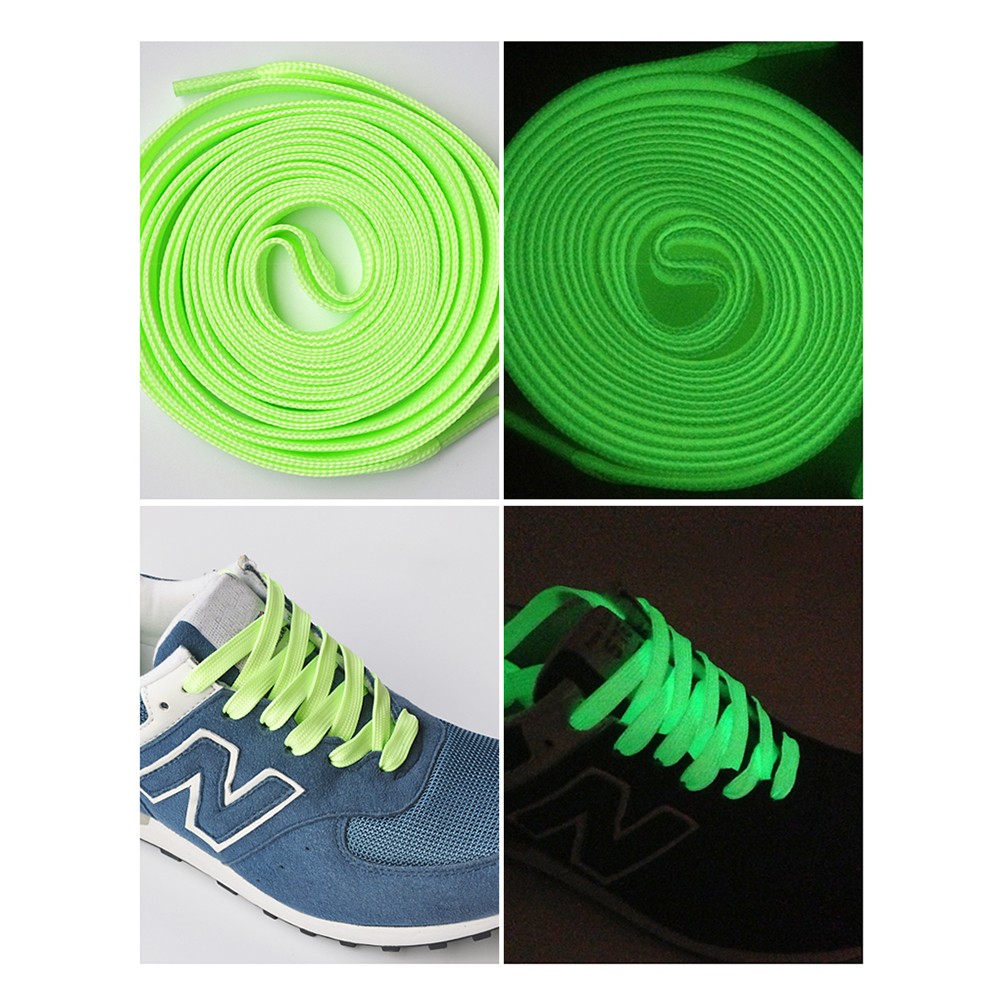 Glow in the Dark Luminous Shoelaces 5 Colors Flat Shoe Laces 90cm 120cm 180cm