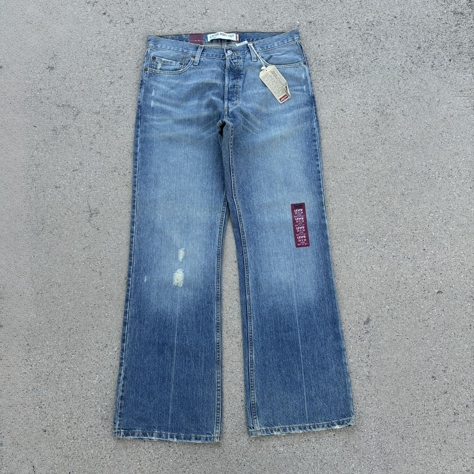 VTG Levi’s 567 Loose Boot Cut Blue Jeans Men’s 34X34 DEADSTOCK NWT