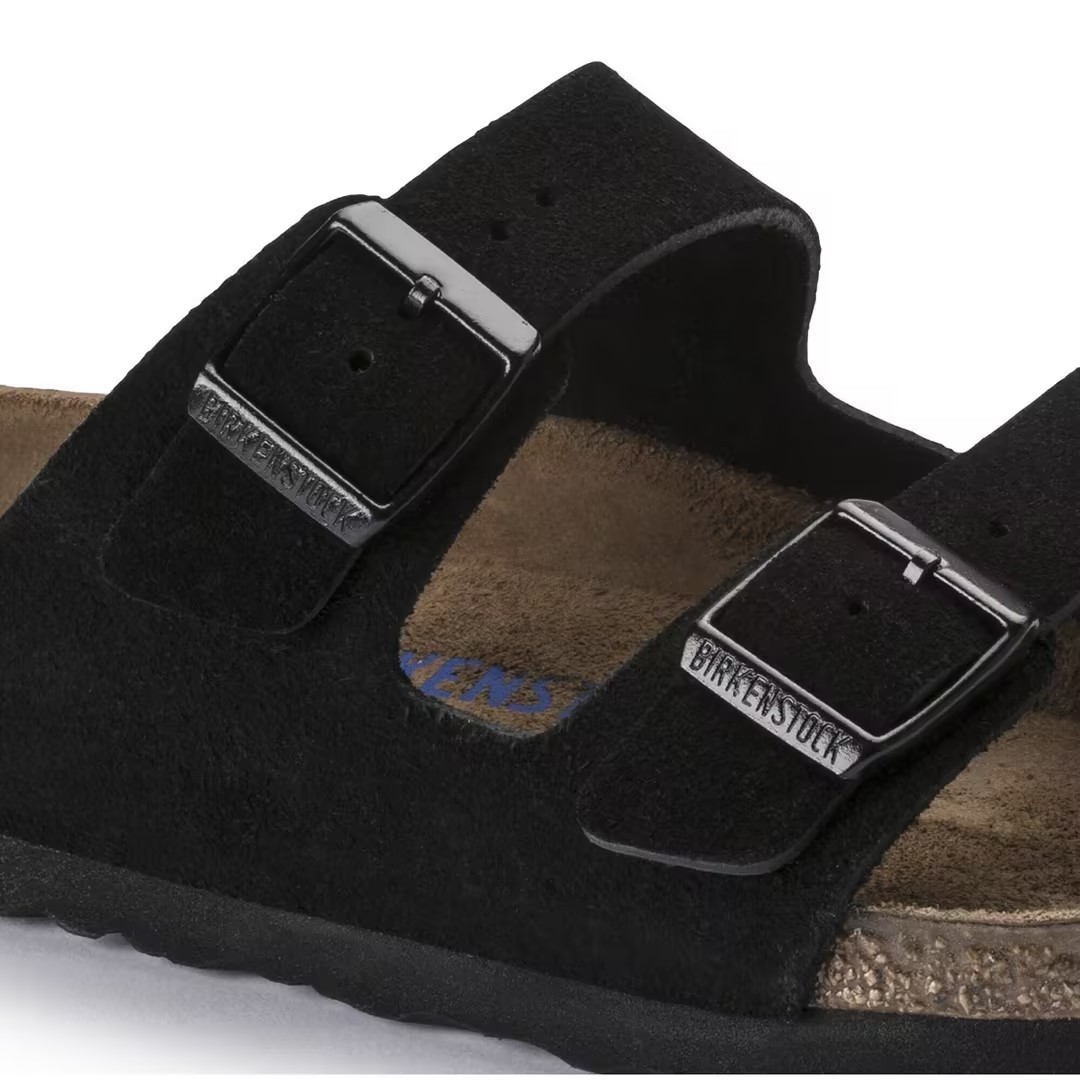 Birkenstock Arizona Soft Footbed Sandals Taupe Suede Leather Shoes EU37-45