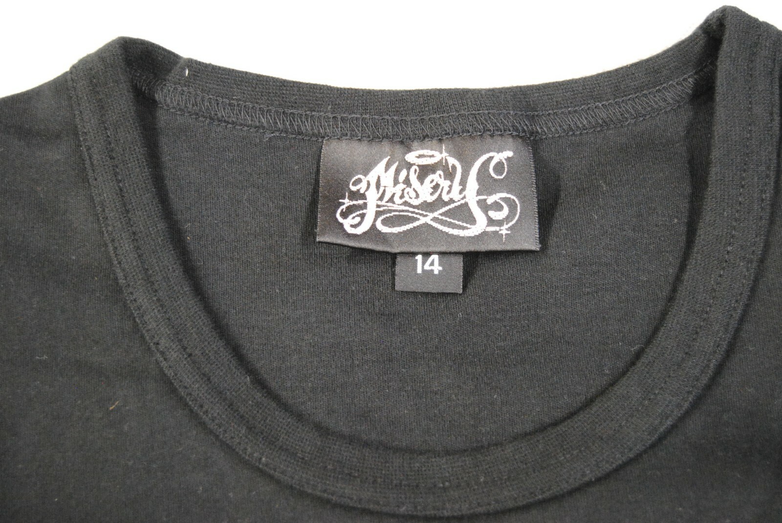 Misery Illicit Street Clothing Solid Black Women T-Shirt New