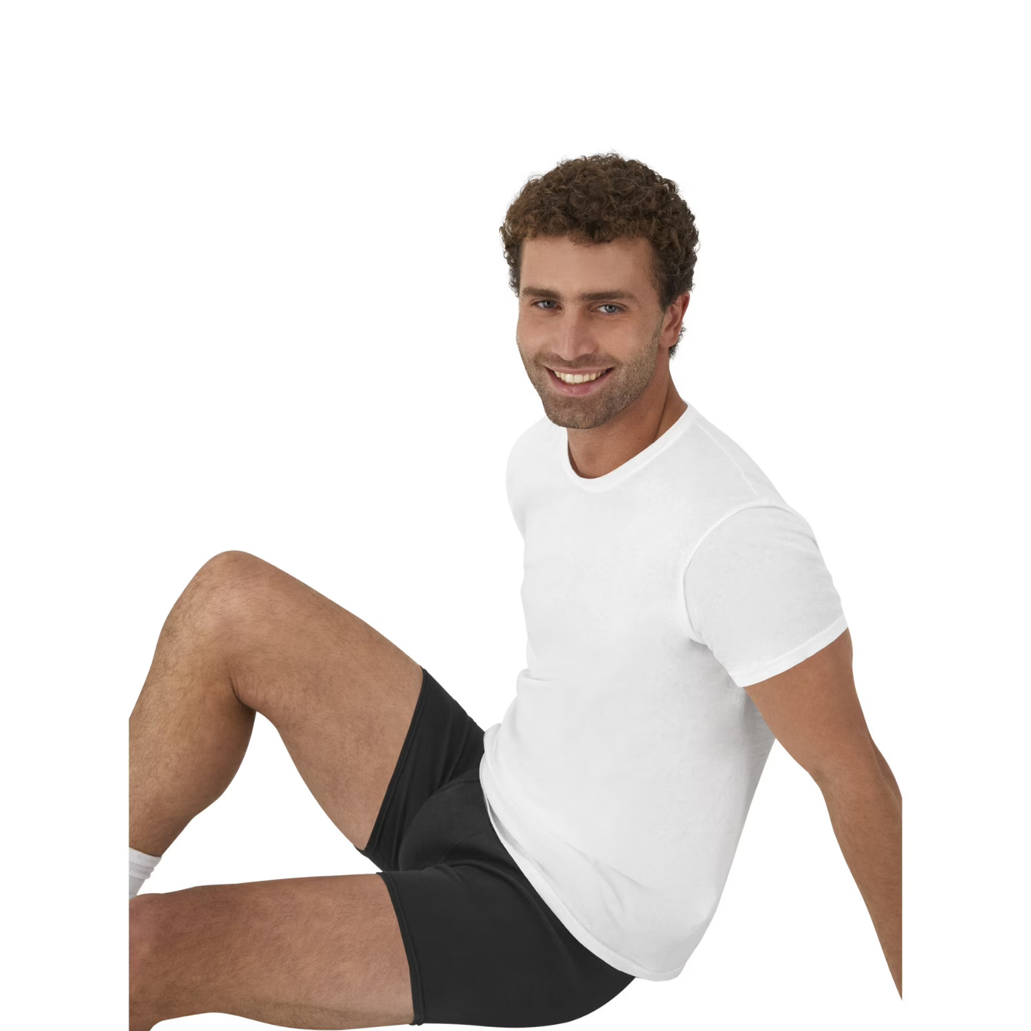 Hanes Men’s White Crew T-Shirt Undershirts Value Pack 6 Pack – Size L